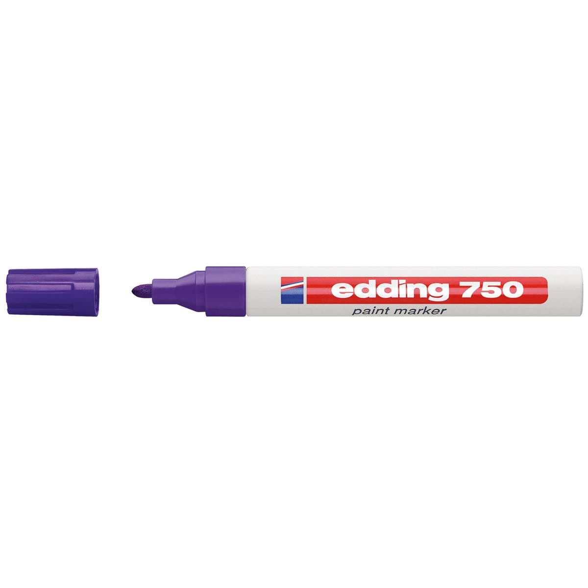 edding Lackmarker edding Lackmarker 750 4-750-9-008 2-4mm Rundspitze permanent violett