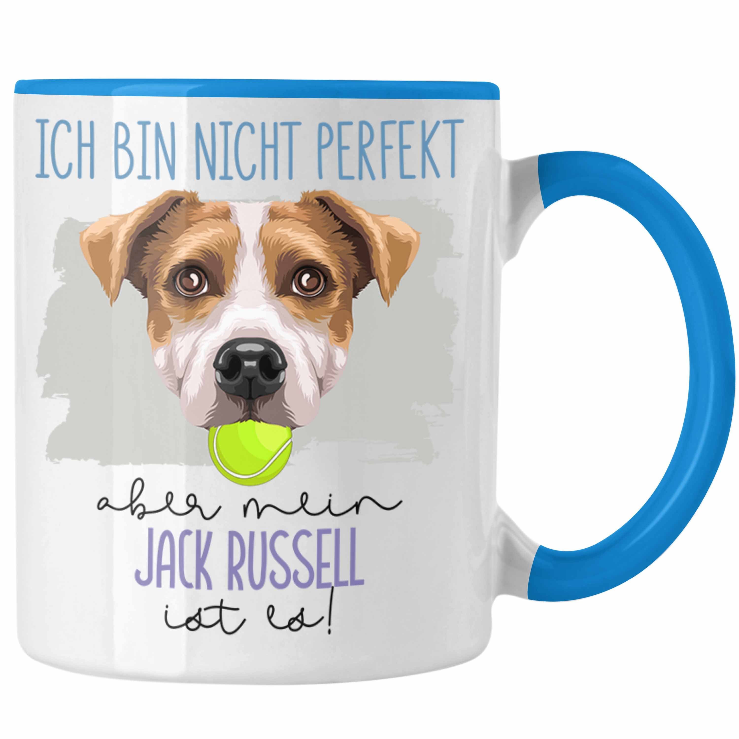 Trendation Tasse Jack Russell Besitzer Tasse Geschenk Lustiger Spruch Geschenkidee Besi Blau