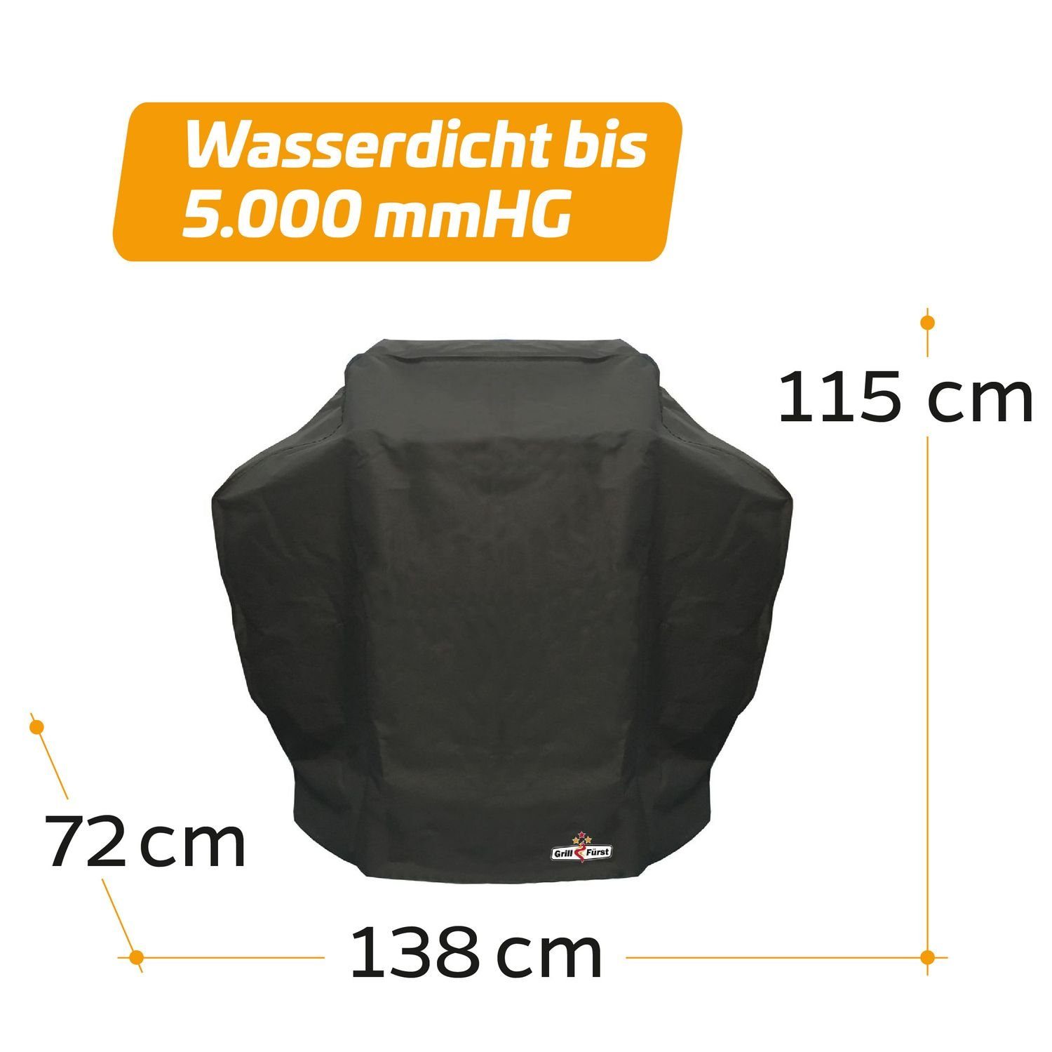 Grillfürst Grillabdeckhaube Grillfürst Abdeckhaube 138 x 72 x 115 cm Weber Spirit 300 er Serie – Bild 2 von 5