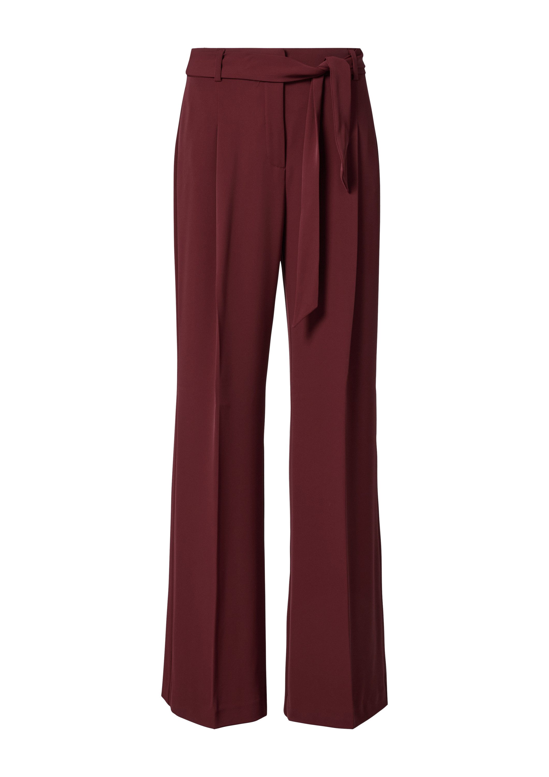 comma Chinos Hose Wide-Leg-Hose mit Bindegürtel günstig online kaufen