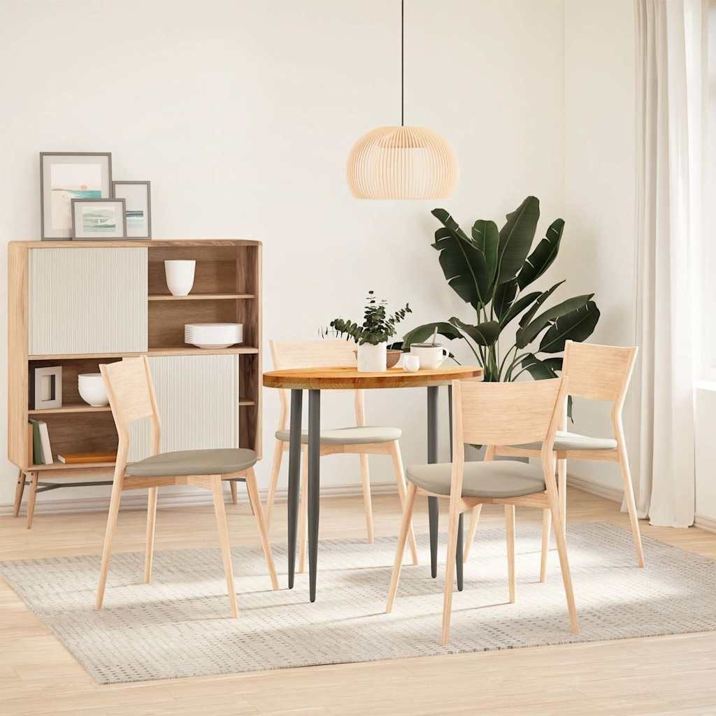 vidaXL Tischplatte Tischplatte Hellbraun 80x40x4 cm Massivholz Eiche Oval (1 St)