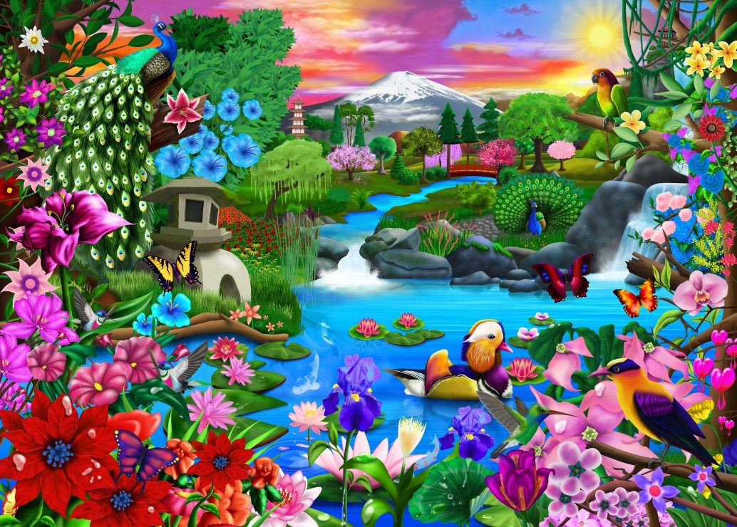 Bluebird Puzzle Puzzle Oriental Paradise, Puzzleteile