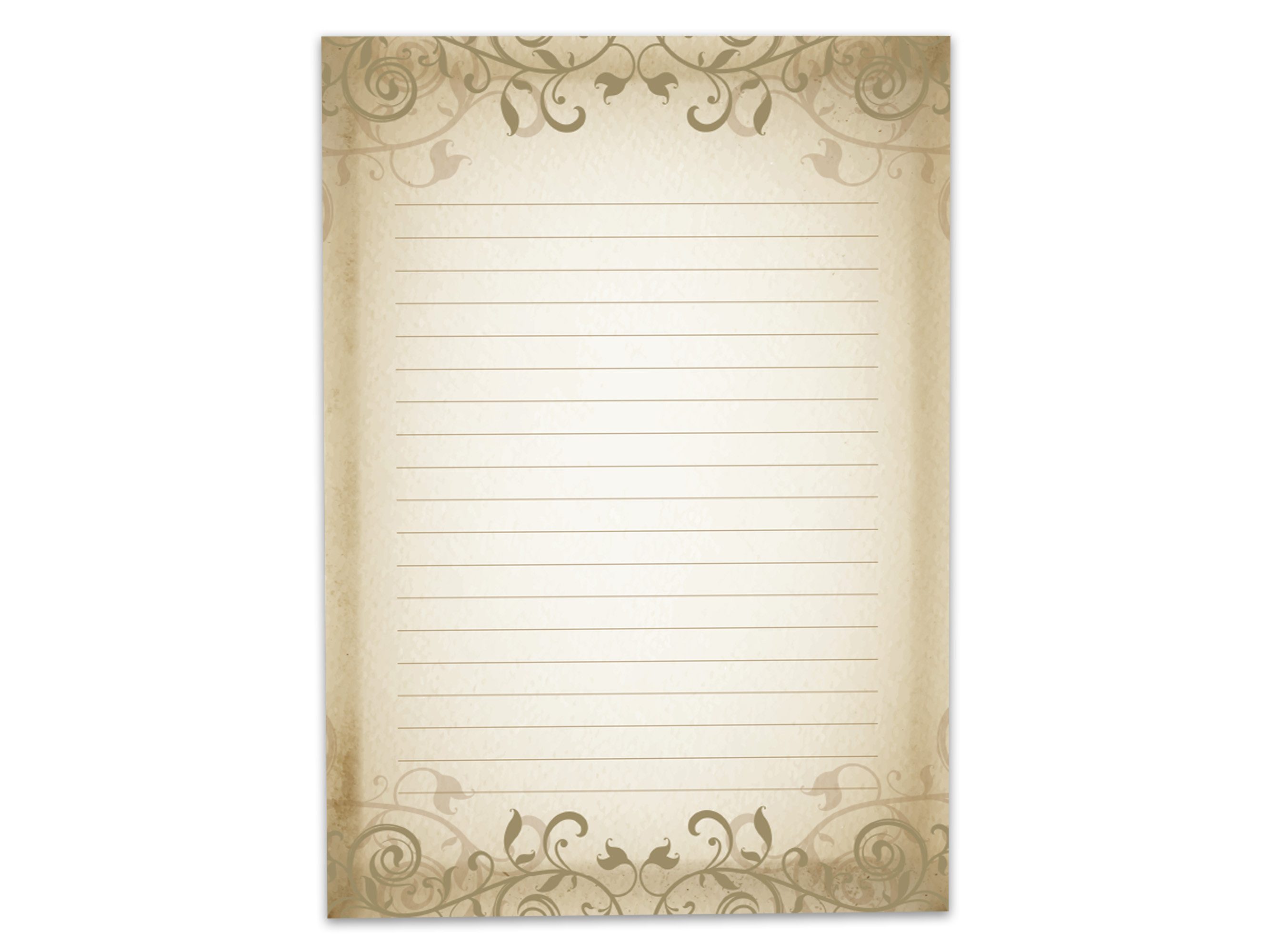 LIMONIA Briefpapier Set Briefblock A4 (Umschläge) Notizblock Papier Vintage Motivpapier, A4 Schreibblock mit 25 Blättern und Umschlägen, Made in Germany – Bild 3 von 5