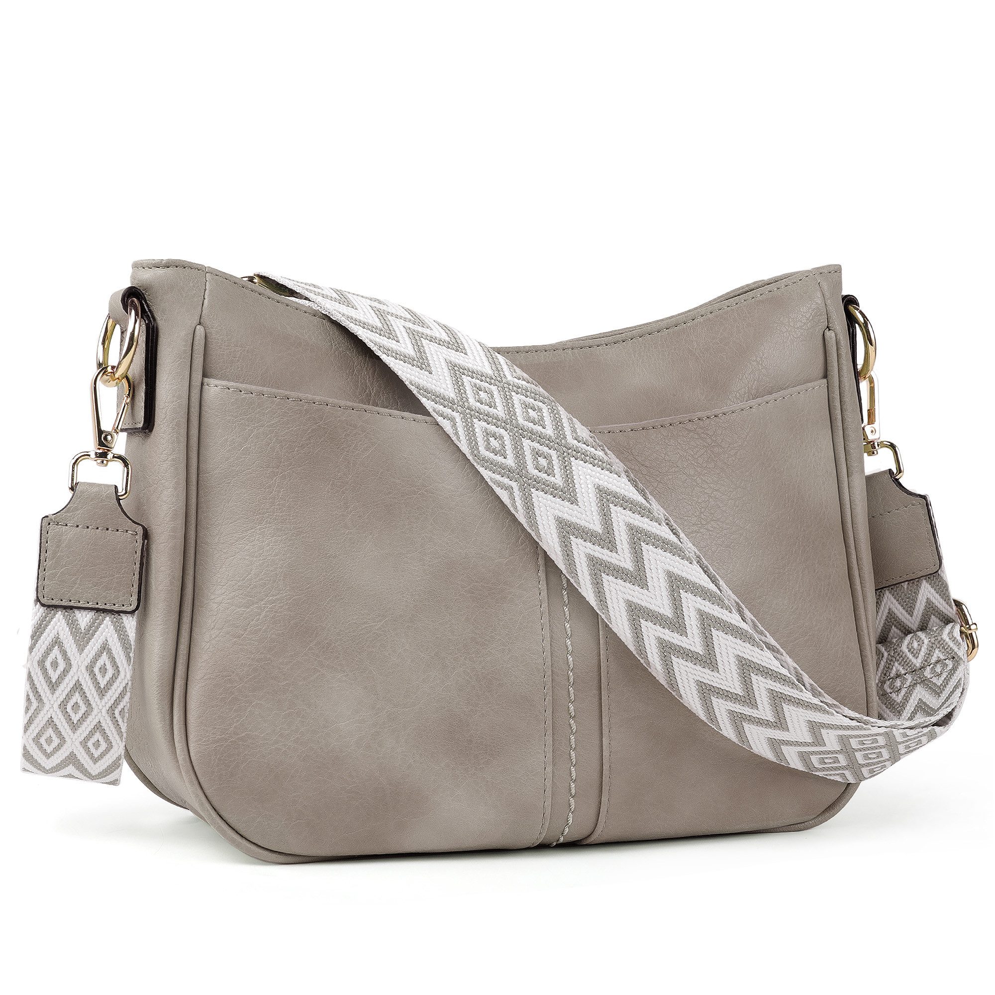 TAN.TOMI Schultertasche Damen Groß Crossbody Bags Handtasche mit verstellbarem, Fronttasche mit Magnetverschluss wasserabweisendes Gewebe