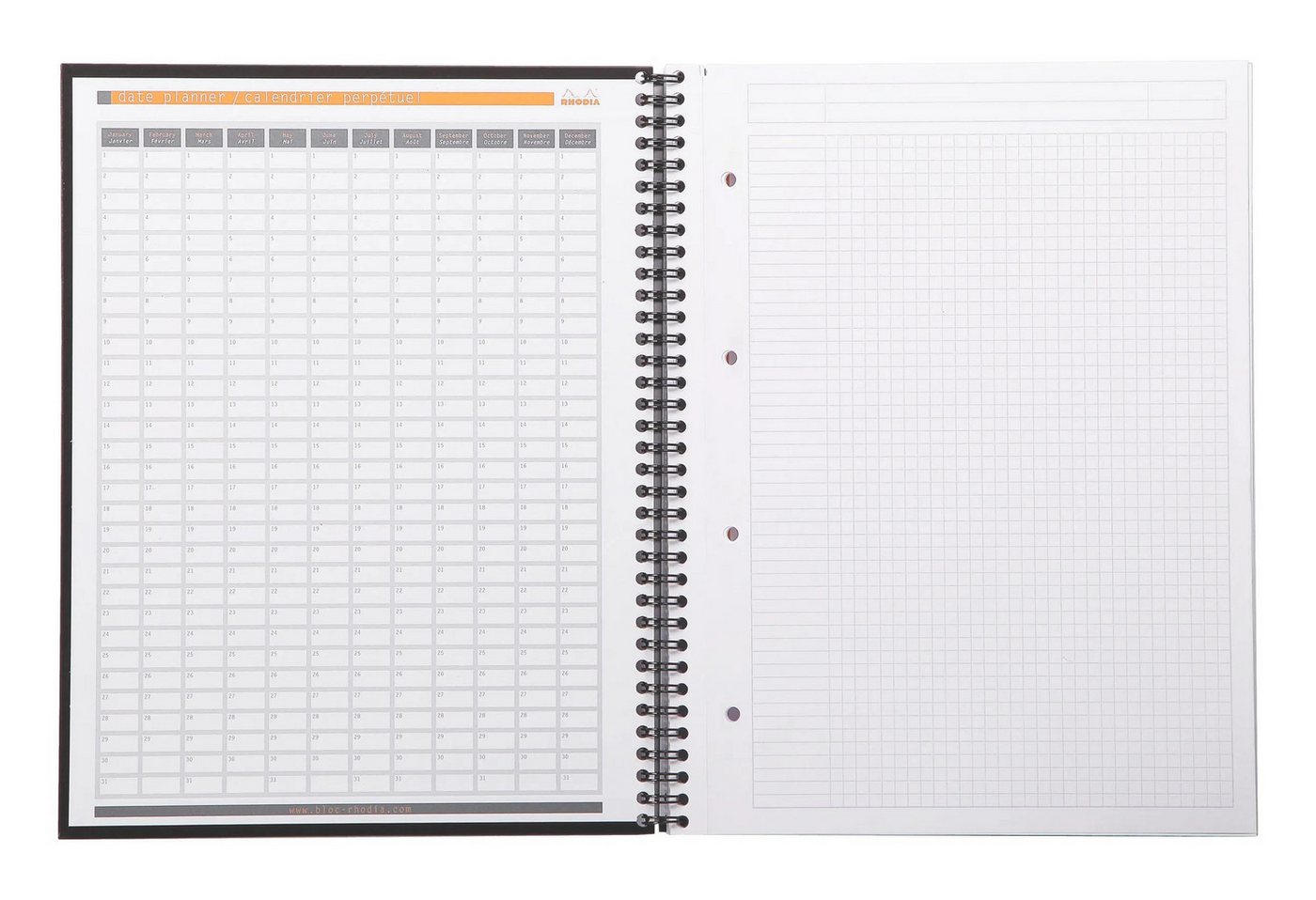 Thumbnail - Rhodia Notizheft 5x Notebook mit Doppelspirale A4+ 80 Blatt kariert 90g Schwarz 191301C, Rhodia, Blöcke, Hefte und Notiz...