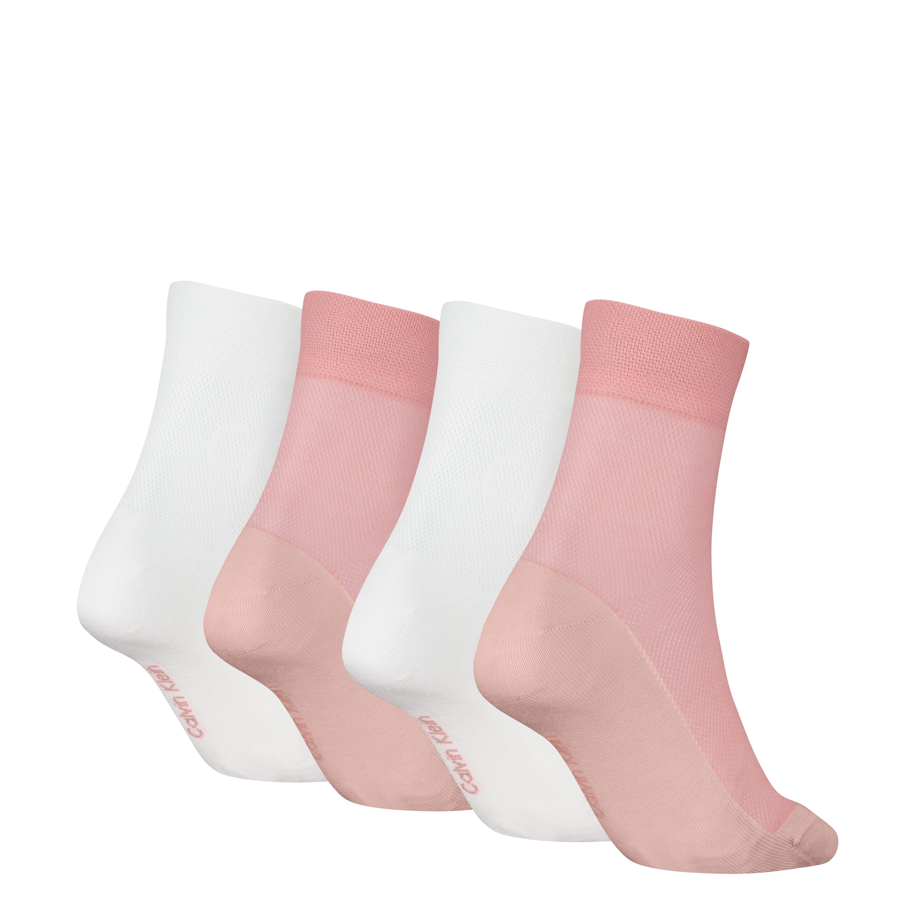 Calvin Klein Jeans Socken CKJ WOMEN SHORT SOCK 4P MESH ECOMM (4-Paar) mit dezentem Logo-Print