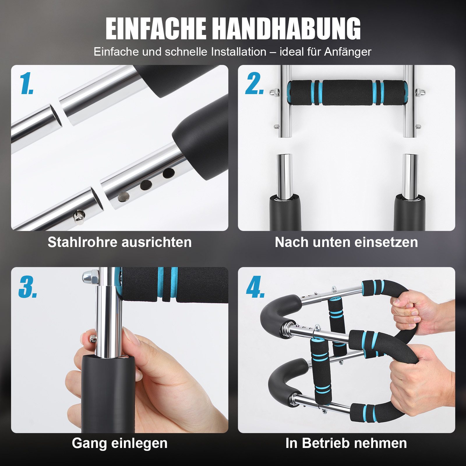 JOYOLEDER Multitrainer Twister Armtrainer Biegehantel, Verstellbares Brust Trainingsgerät &, (Muscle fit Gerät (30-50 kg / 70-110 lb), Tragbarer Power Twister, mit abnehmbarem Design, Trainingsgeräte für Zuhause, Büro & Reise)