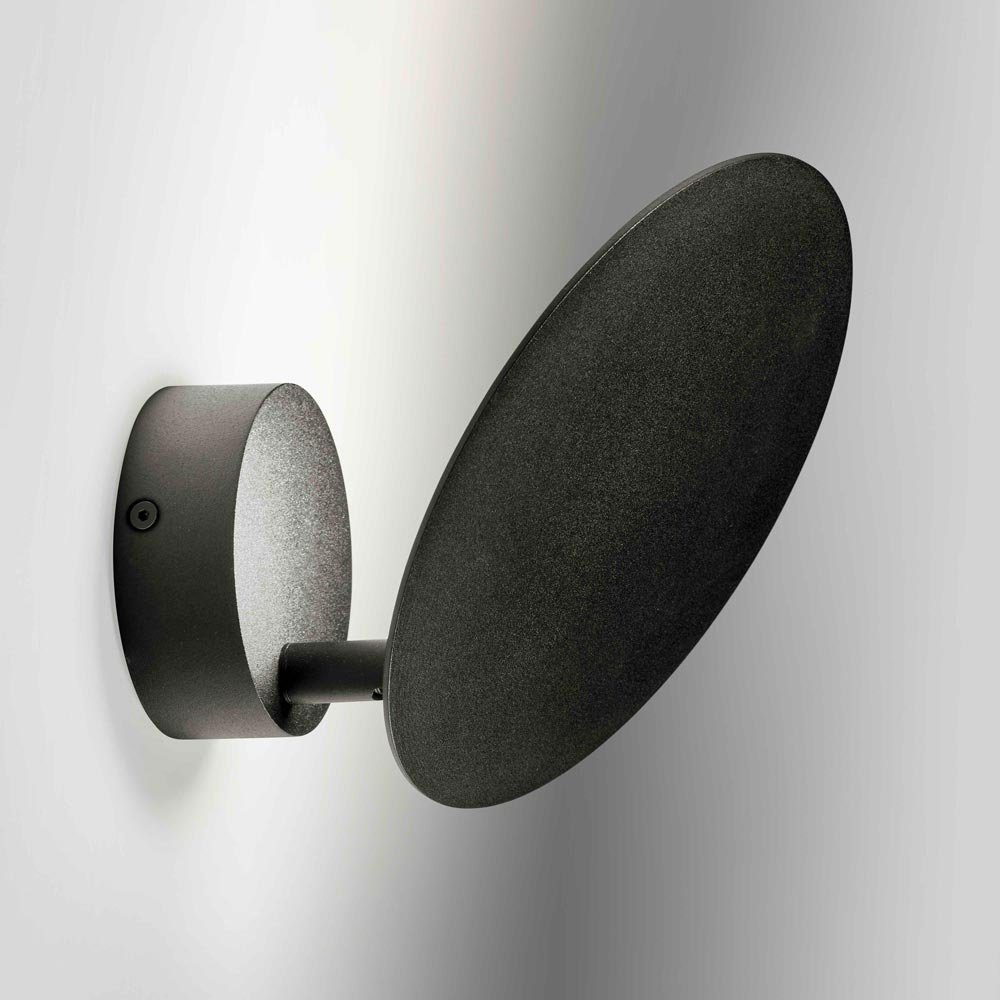 Licht-Trend Wandleuchte Disk dreh- & schwenkbare dimmbare indirekte LED-Wandleuchte 960lm Schwarz, Warmweiß