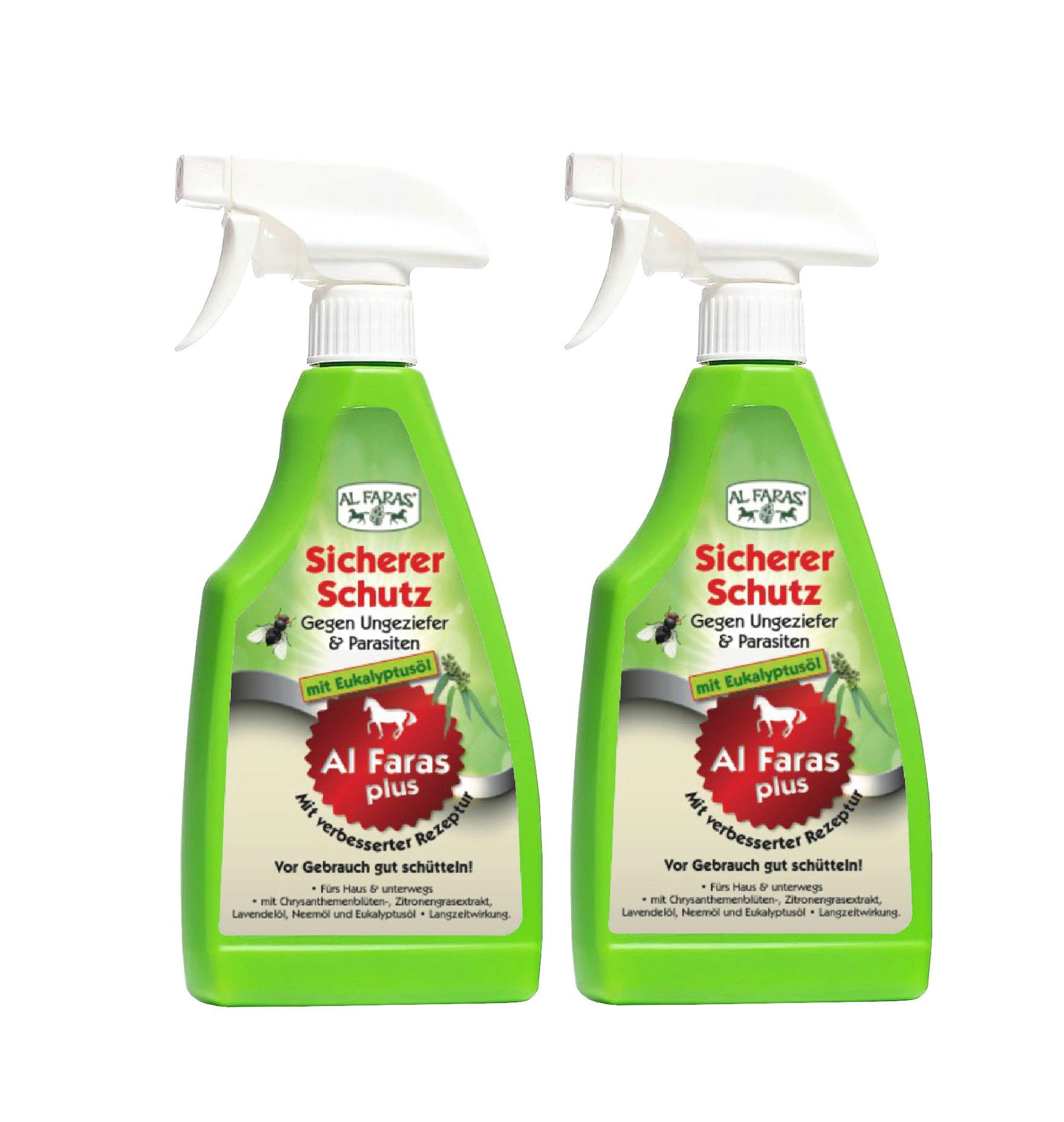 Insektenspray AL FARAS Insektenschutz für Umgebung & Oberflächen 2x 500ml