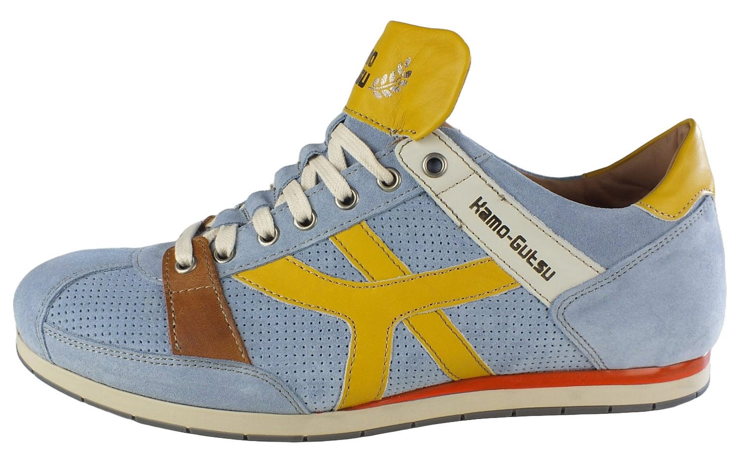 Kamo-Gutsu Herren Leder Sneaker Halbschuhe Sneaker Wechselfussbett