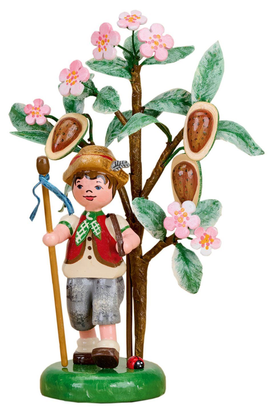 Hubrig Volkskunst Zschorlau Erzgebirge Sammelfigur Hubrig Herbstkind Mandel - Jahresfigur 2023, Handarbeit aus dem Erzgebirge