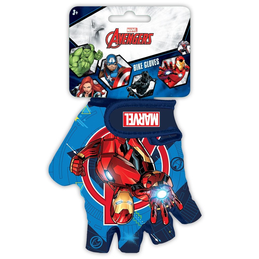 Seven Polska Fahrradhandschuhe Disney/Marvel AVENGERS, Größe S, fingerloser Schutz-Handschuh