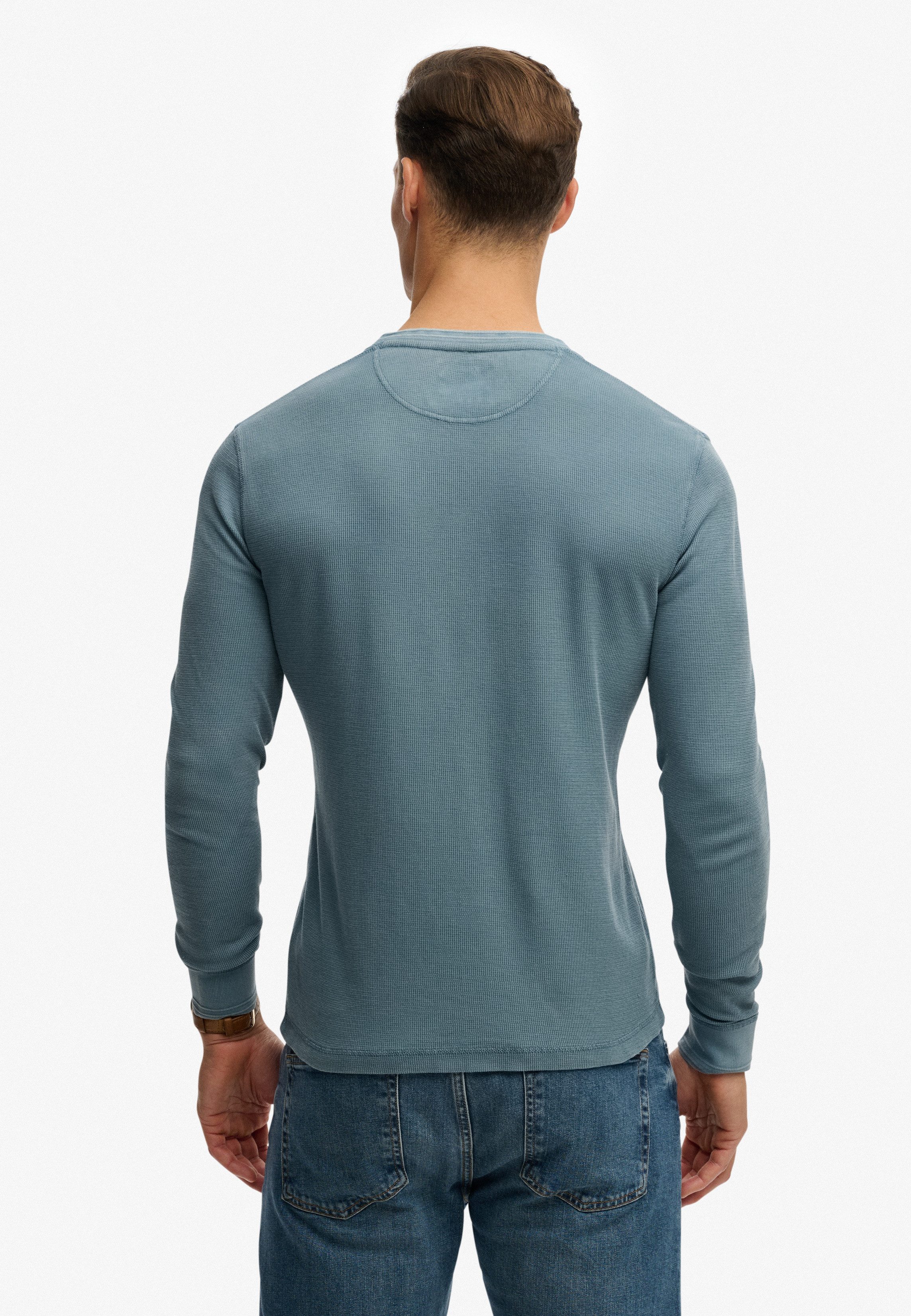 Superdry Langarmshirt LW TEXTURED GRANDAD TOP