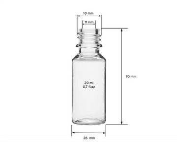 OCTOPUS Kanister 10x 20 ml PET Flasche mit Tropfverschluss (G18) und Minitrichter (10 St)