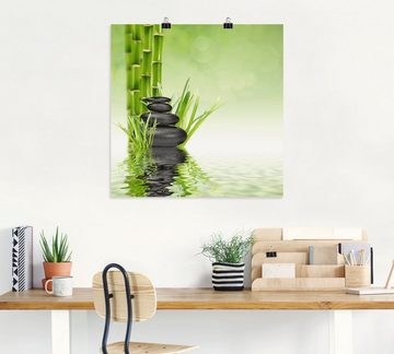 Artland Wandbild Spa Steine, Spa (1 St), als Alubild, Outdoorbild, Leinwandbild, Poster, Wandaufkleber