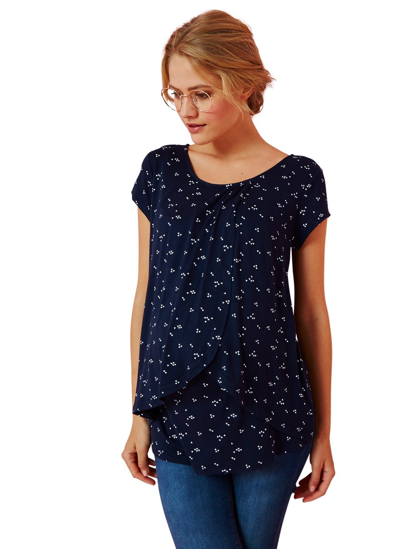 Kurzarmshirt T-Shirt für Schwangerschaft & Stillzeit