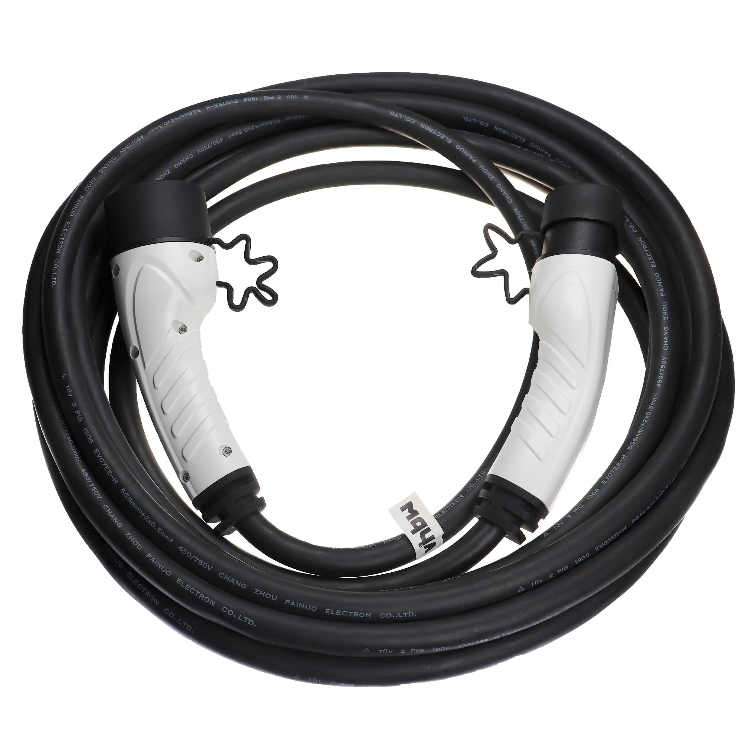 vhbw passend für Dacia Spring Elektroauto / Plug-in-Hybrid Elektro-Kabel