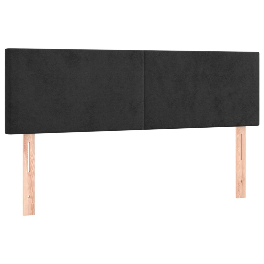 vidaXL Bett Kopfteile Schwarz 144x5x78/88 cm Samt (1-tlg)