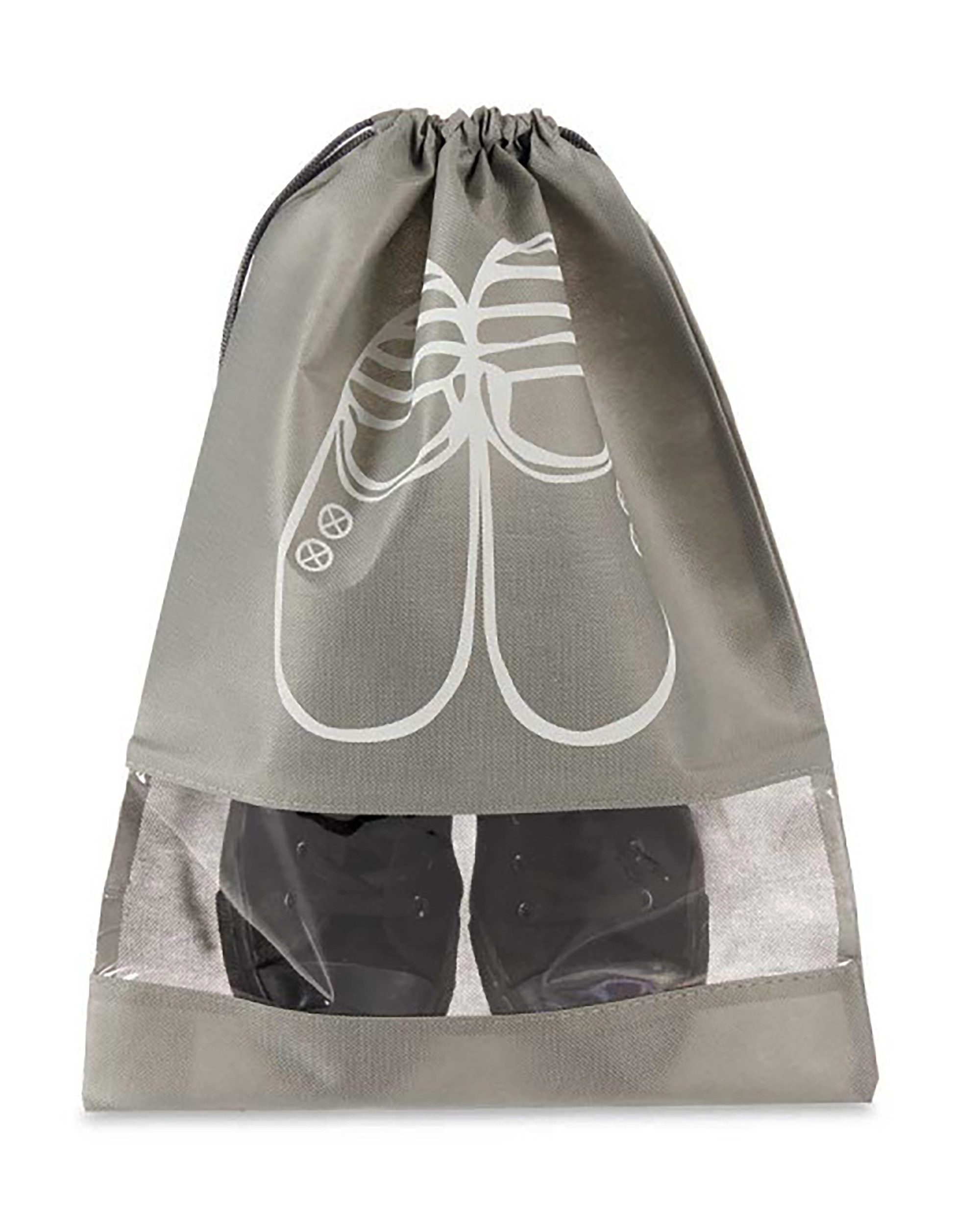 Arte Regal Schuhbeutel SCHUHBEUTEL 29x43cm Grau Turnbeutel Sportbeutel Schuhtasche 02, Reiseschuhtasche Schuhsack Schuh Beutel Sack