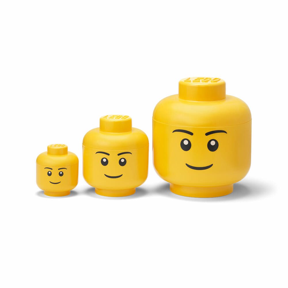 NHG Aufbewahrungsbox LEGO Set Head Collection Boy 3-tlg. (Set, 3 St)