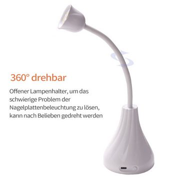 Daisred UVC-Leuchtmittel UV Lampe für Gelnägel Nageltrockner Nagellampe Nagellicht, Drehbarer