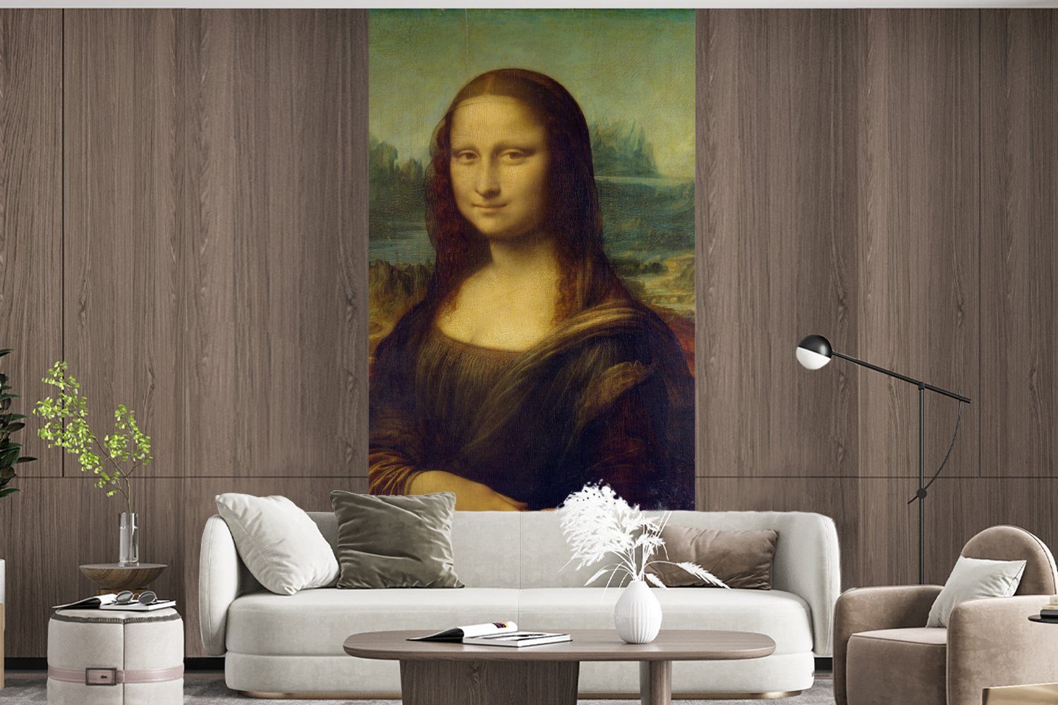St), für Leonardo Vinci, (2 Vliestapete Fototapete da bedruckt, Wohnzimmer Lisa MuchoWow Mona Matt, Küche, Schlafzimmer - Fototapete