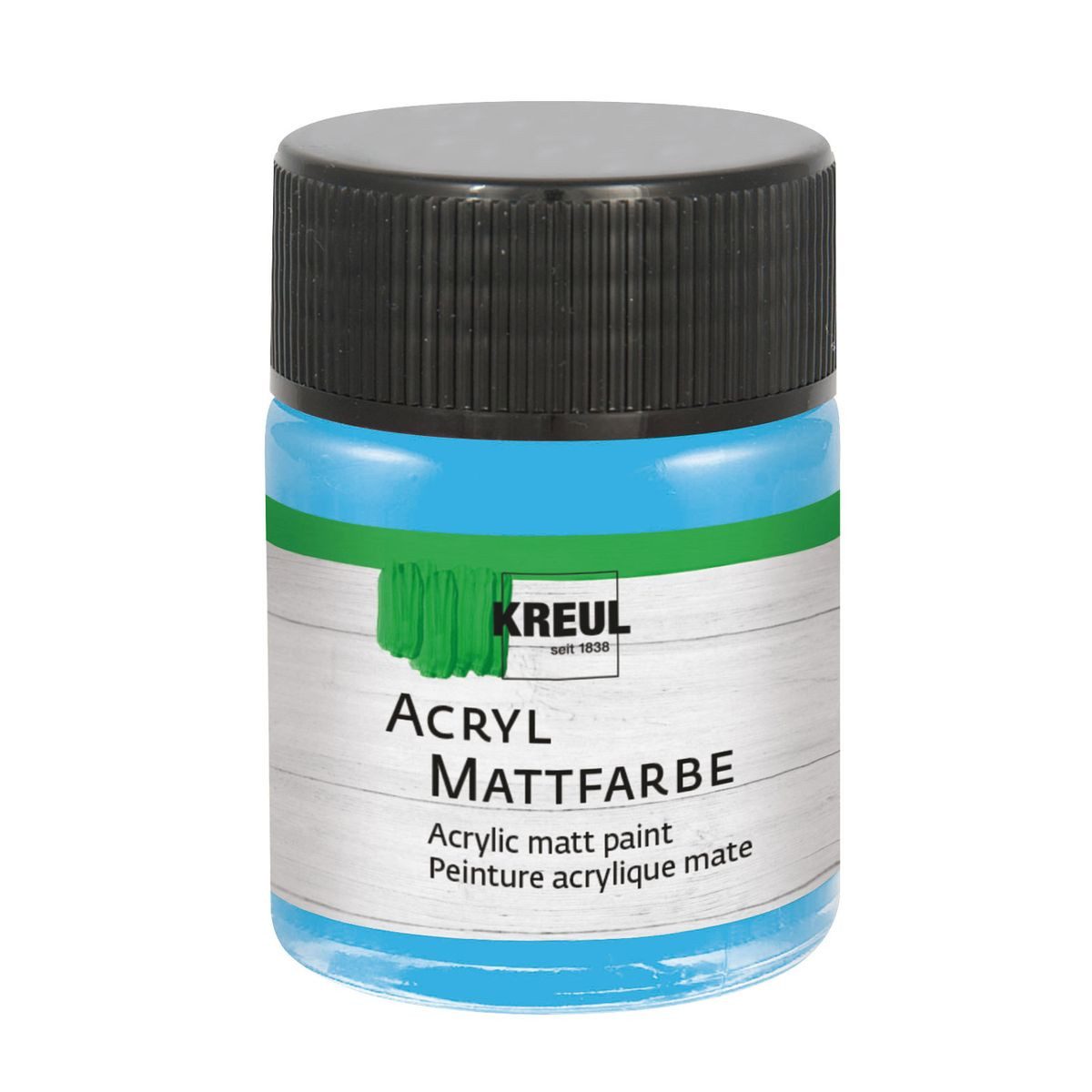 C. KREUL Acrylfarbe KREUL Acryl Mattfarbe himmelblau 50ml Glas