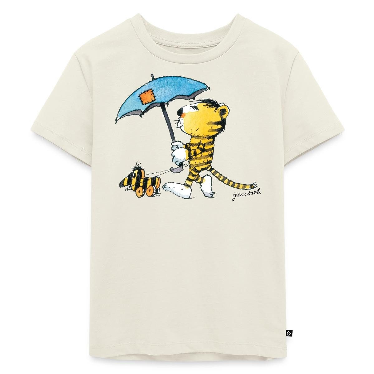 Spreadshirt T-Shirt Janosch Kleiner Tiger Tigerente Mit Schirm Kinder Premium T-Shirt (1-tlg)