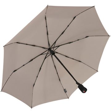 Knirps® Taschenregenschirm mit Auf-Zu-Automatik im paktischen EVA Case, groß, stabil, einfarbig - rose