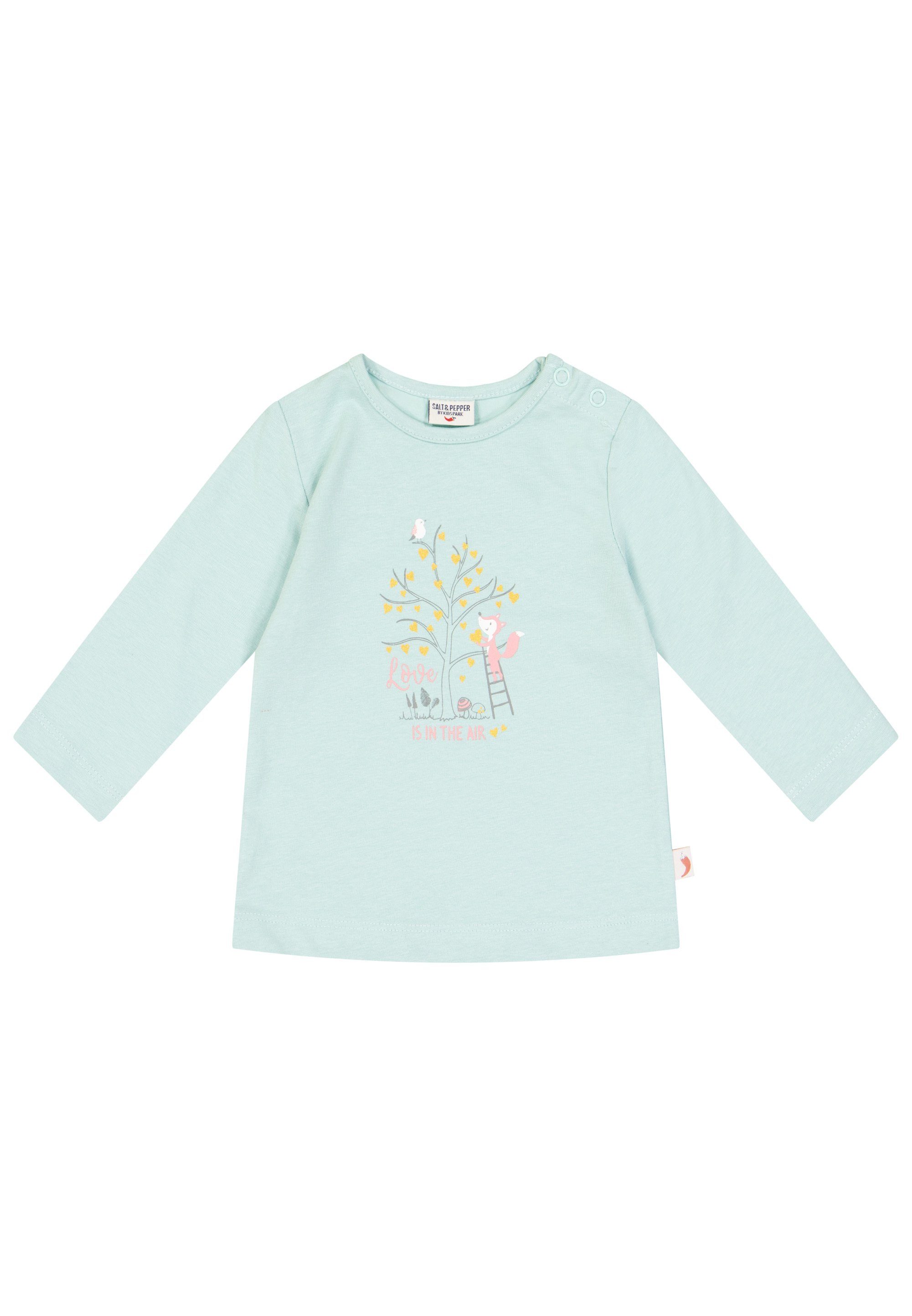 SALT AND PEPPER T-Shirt Baby Girls Longsleeve Tree (1-tlg) soft mint