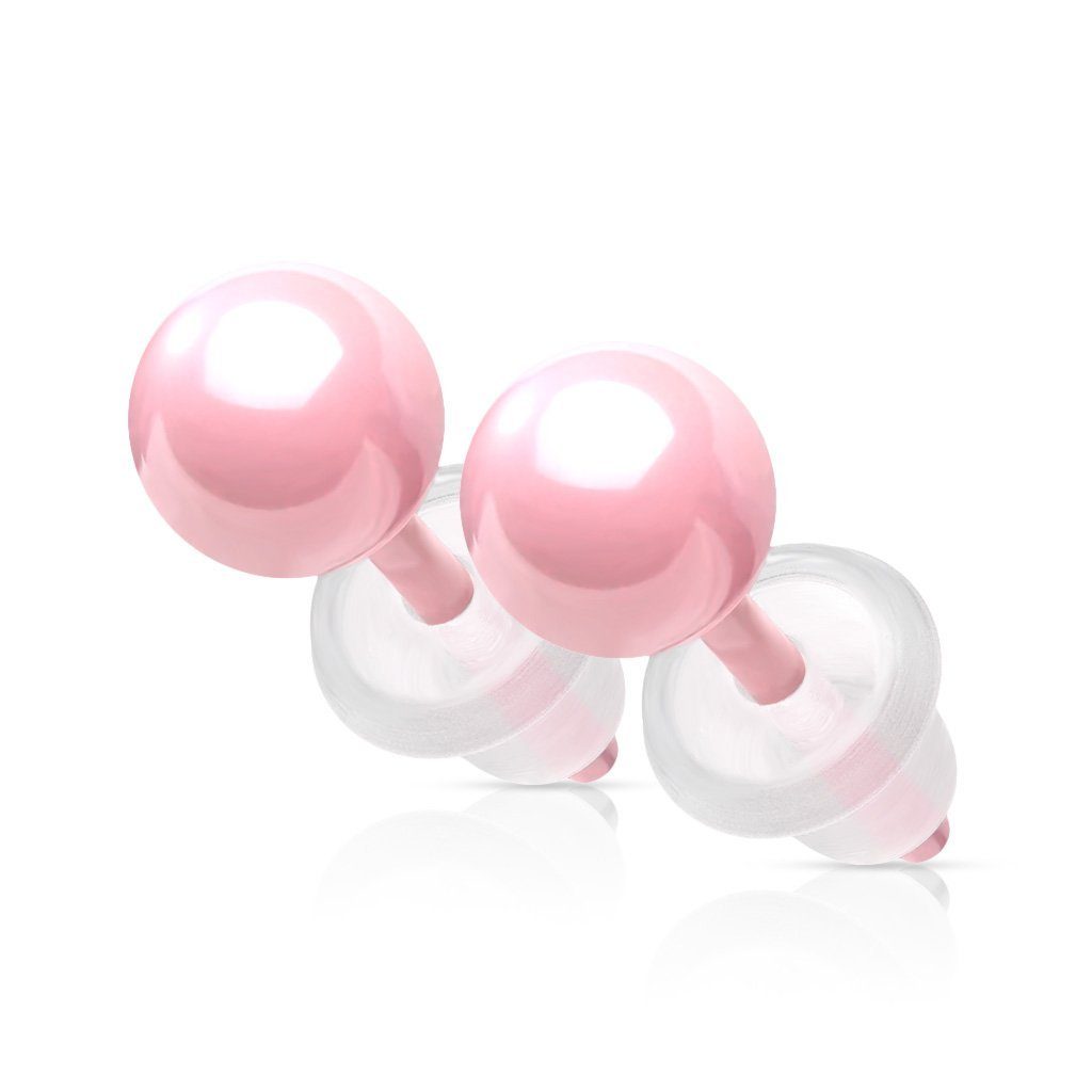 BUNGSA Ohrring-Set Kugel-Ohrstecker 6mm aus Keramik Damen (1 Paar (2 Stück), 2-tlg), Ohrschmuck Серьги