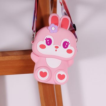 OGI MOGI TOYS Kindergartentasche Ogi Mogi Toys Silikon-Rosa-Hasen-Schultertasche (1-tlg)