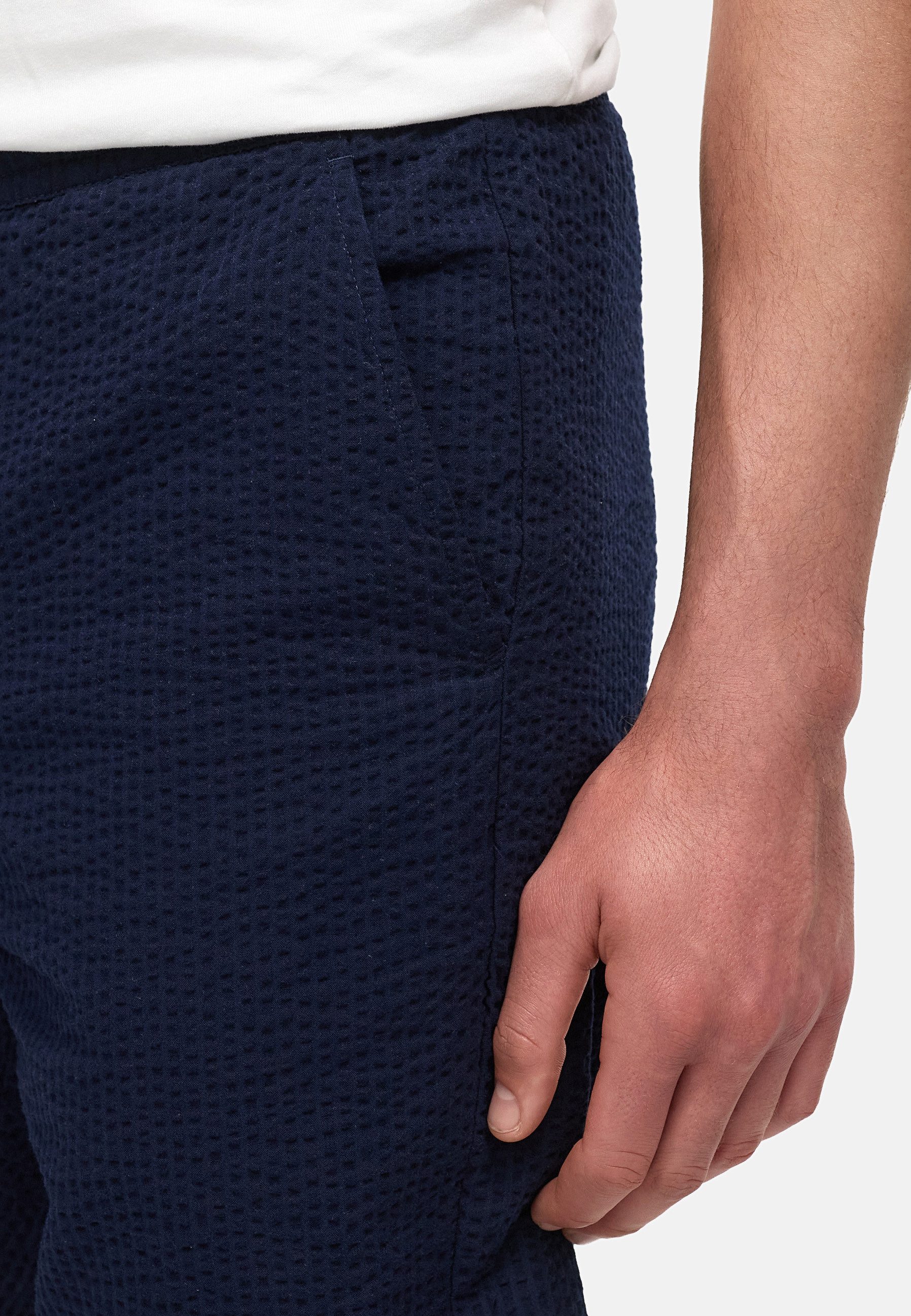 Kronstadt Chinoshorts Herren KSArlin Chino Shorts Herrenshorts aus Seersucker für maximale Luftzirkulation an warmen Tagen