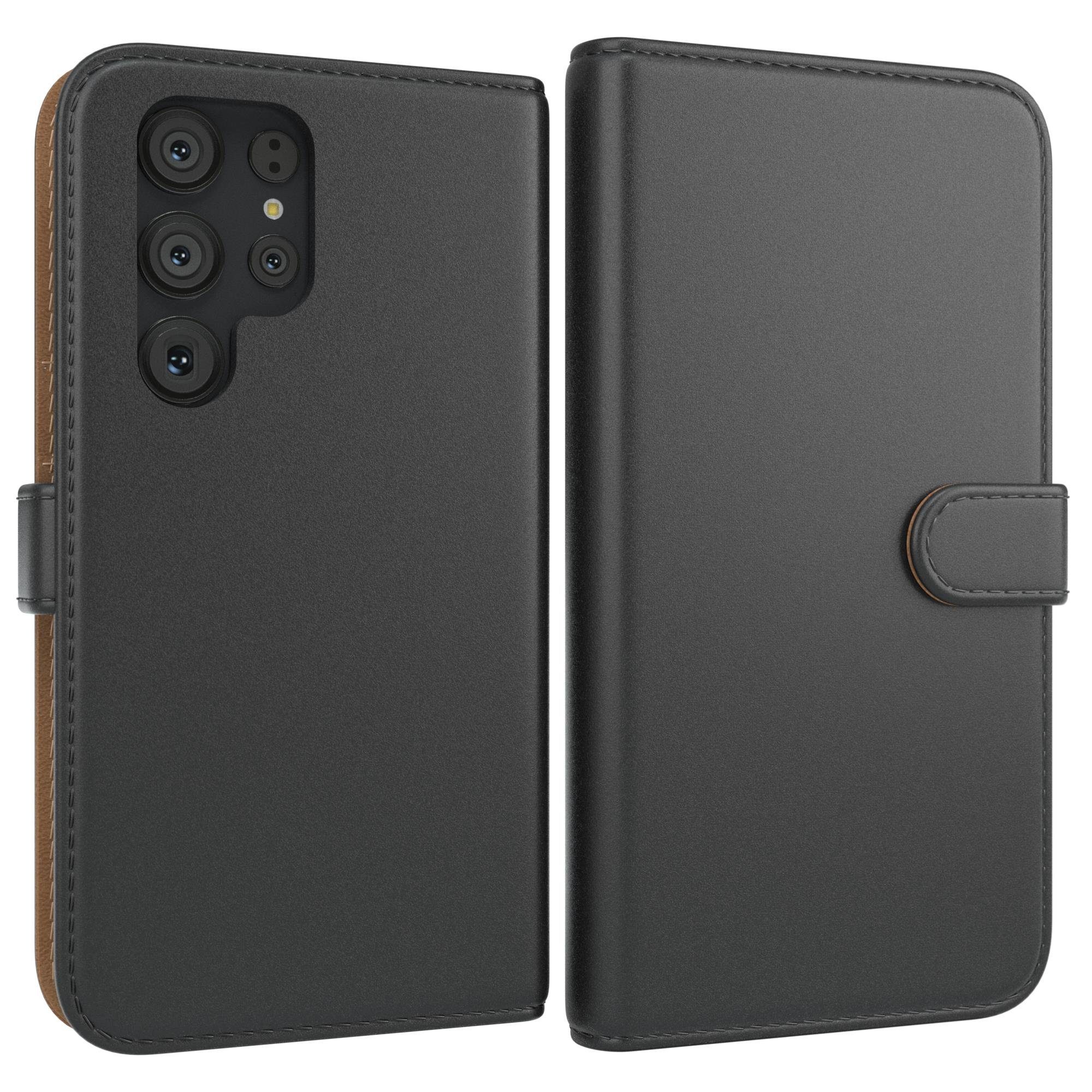 EAZY CASE Handyhülle Uni Bookstyle für Samsung Galaxy S23 Ultra 6,8 Zoll, Schutzhülle mit Standfunktion Kartenfach Handytasche aufklappbar Etui