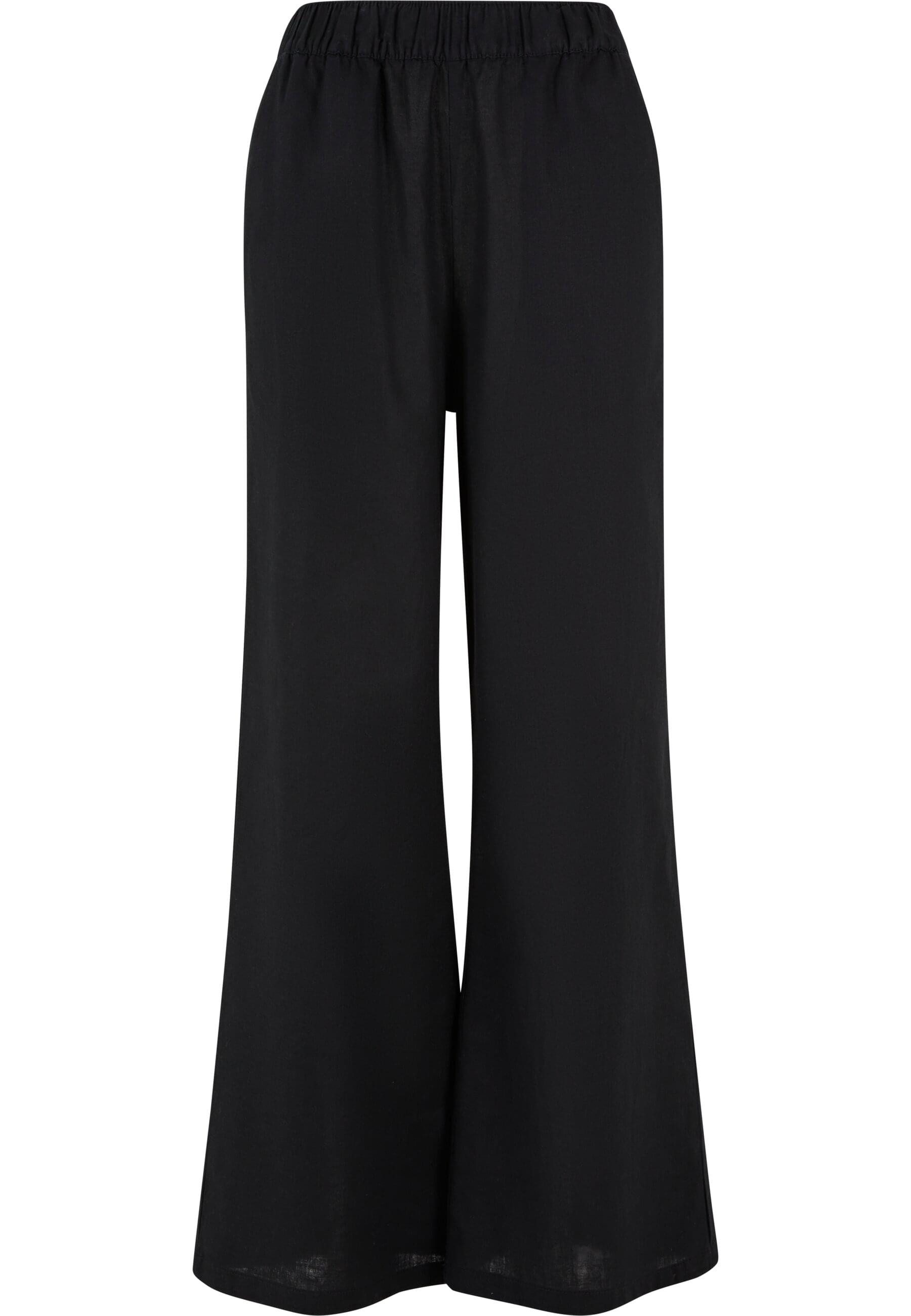 URBAN CLASSICS Stoffhose Urban Classics Damen Ladies Linen Mixed Wide Pants günstig online kaufen
