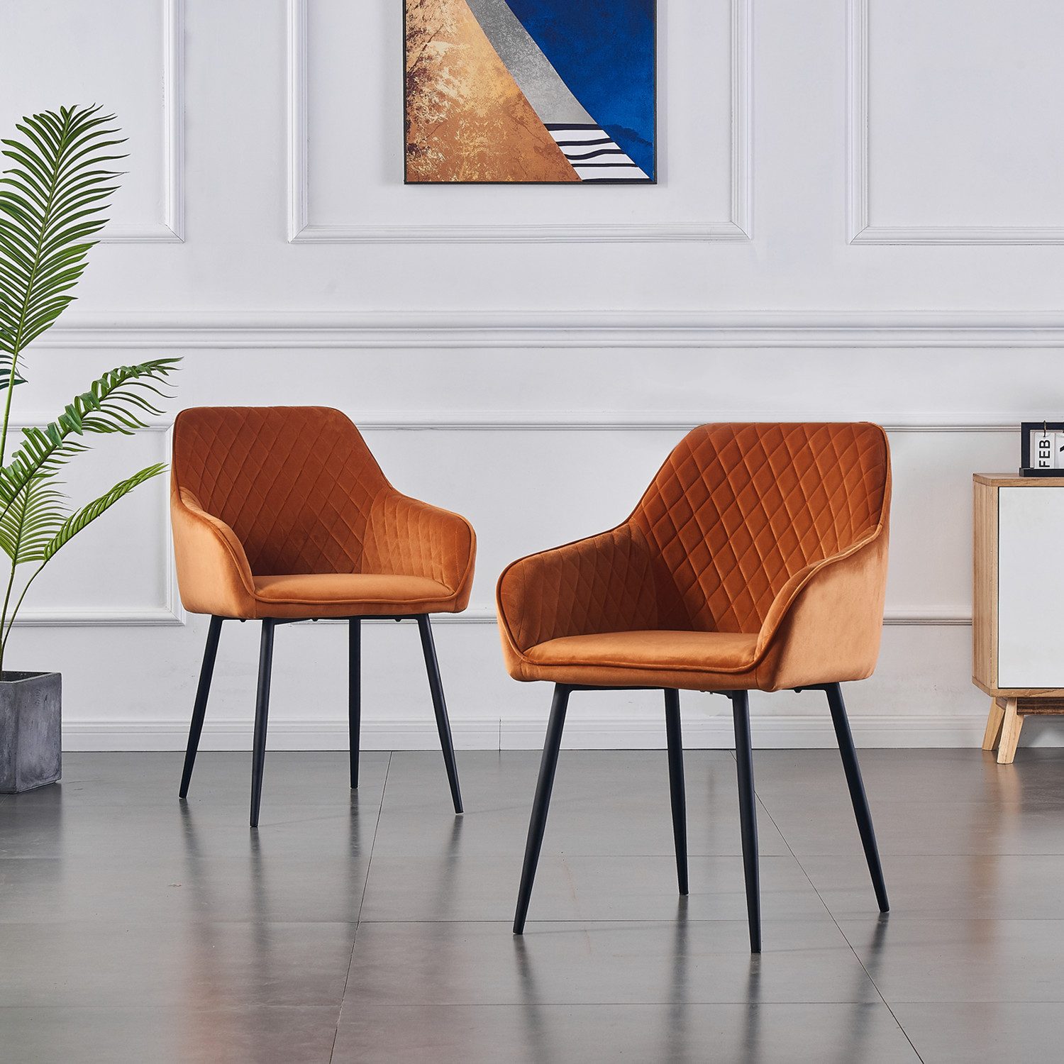 JYMTOM Esszimmerstuhl mit stabilen Beinen aus massivem Metall und Gummibein günstig online kaufen