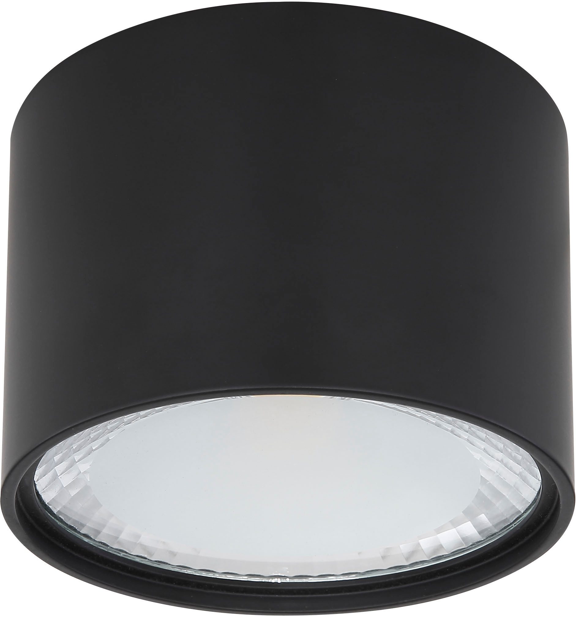GLOBO LIGHTING Deckenleuchte SERENA, LED fest integriert, Warmweiß, Deckenleuchte schwarz matt, Glas satiniert, LED 12W 3000K