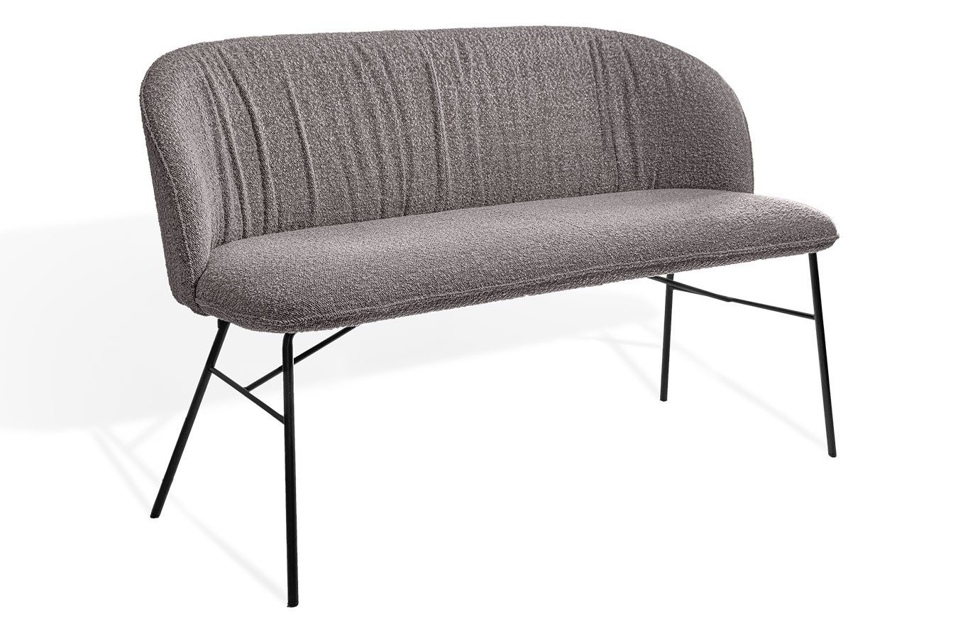 KFF Sitzbank Bank Alvaro 2-Sitzer Bouclé grau