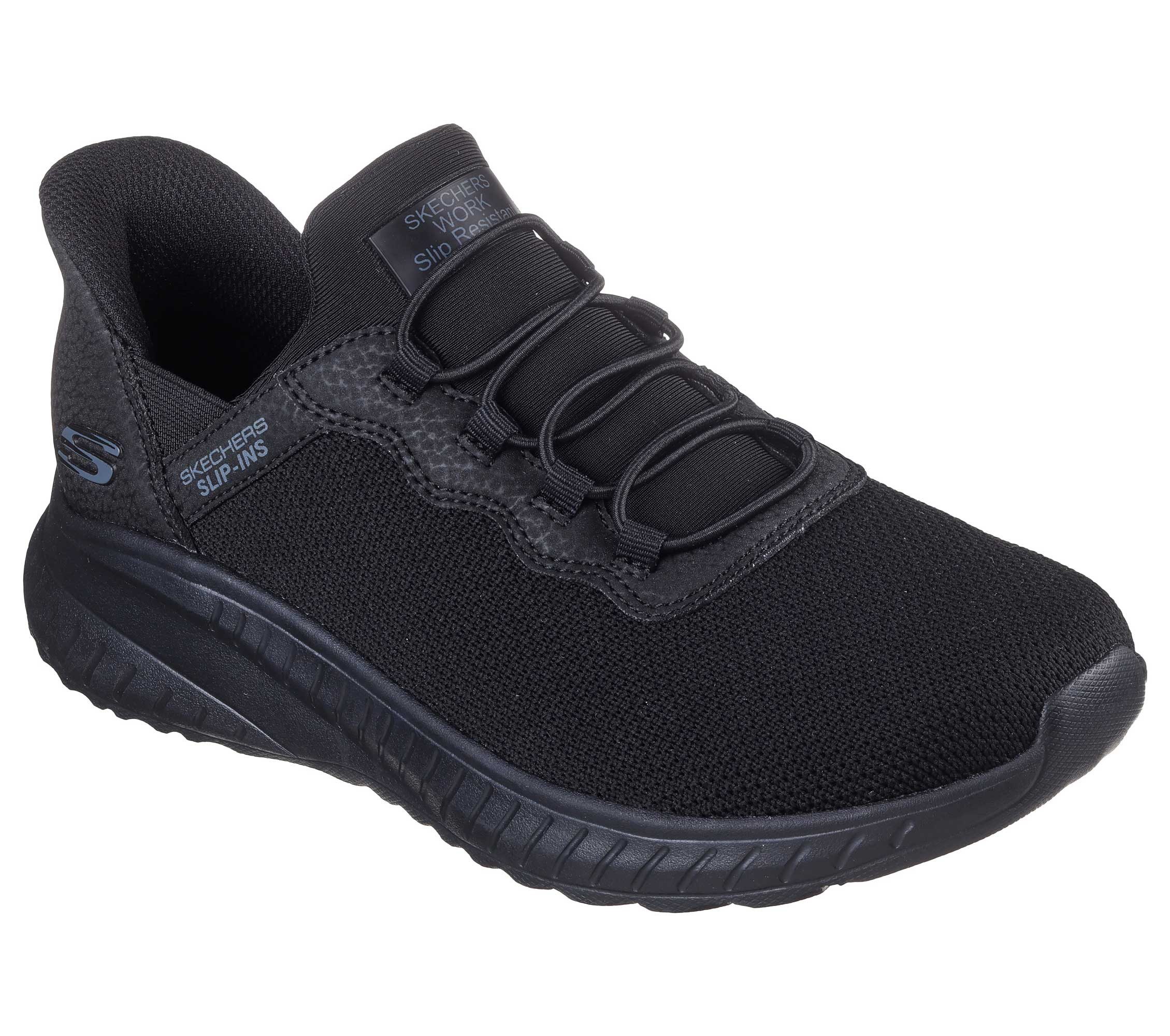 Skechers Berufsschuhe Damen SR O1 Slip-Ins ohne Schnüren Bungee rutschfester Arbeitsschuh Air-Cooled Memory Foam - Atmungsaktiv - Leicht - Maschinenwaschbar