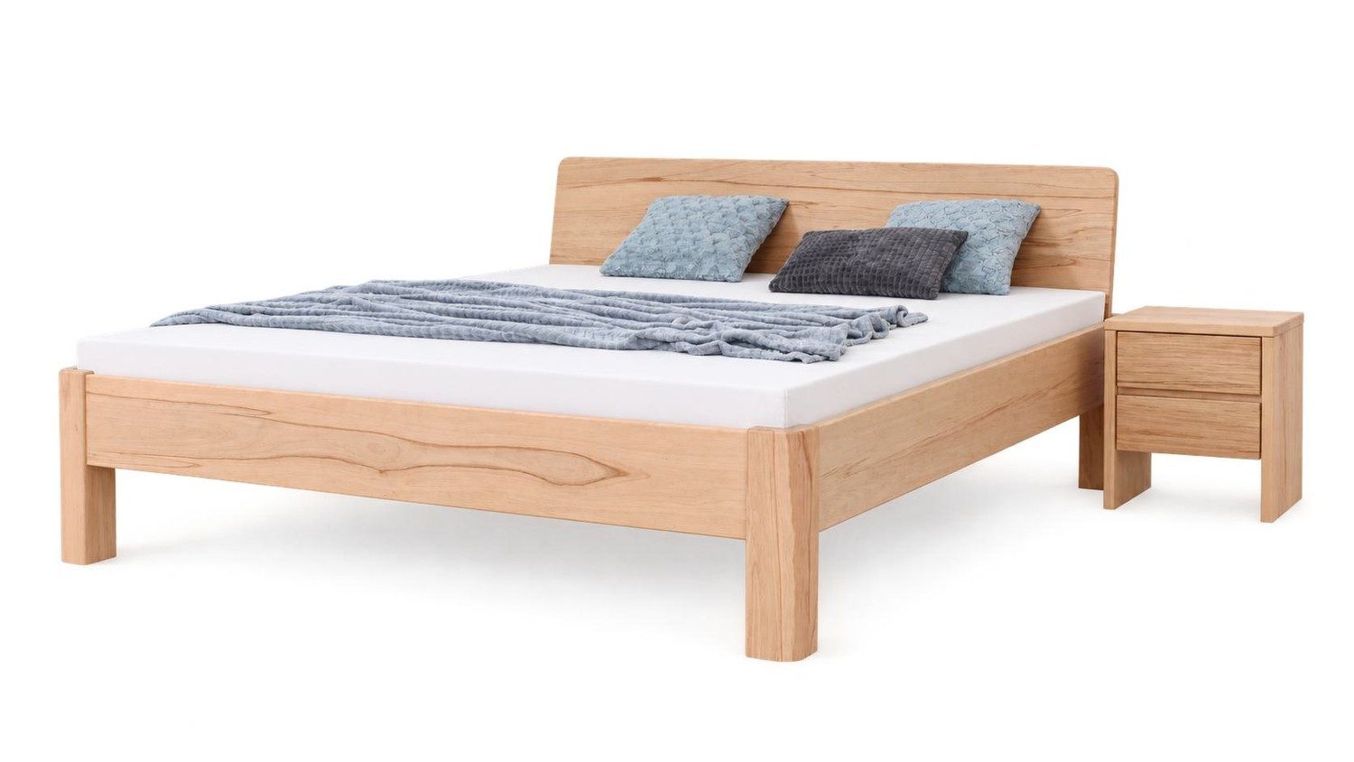 Natur24 Einzelbett Adela Bett 120 x 200 cm Kernbuche Natur Geölt