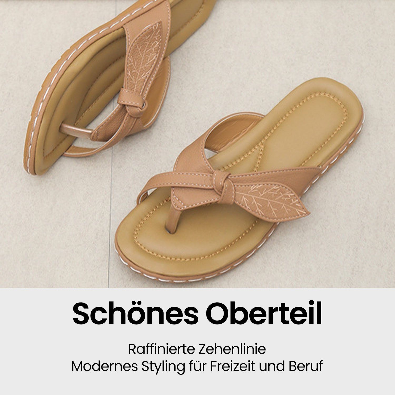 Outdoor flache Sandale Hausschuhe Slides Pantoffeln Zehentrenner Daisred Rosa