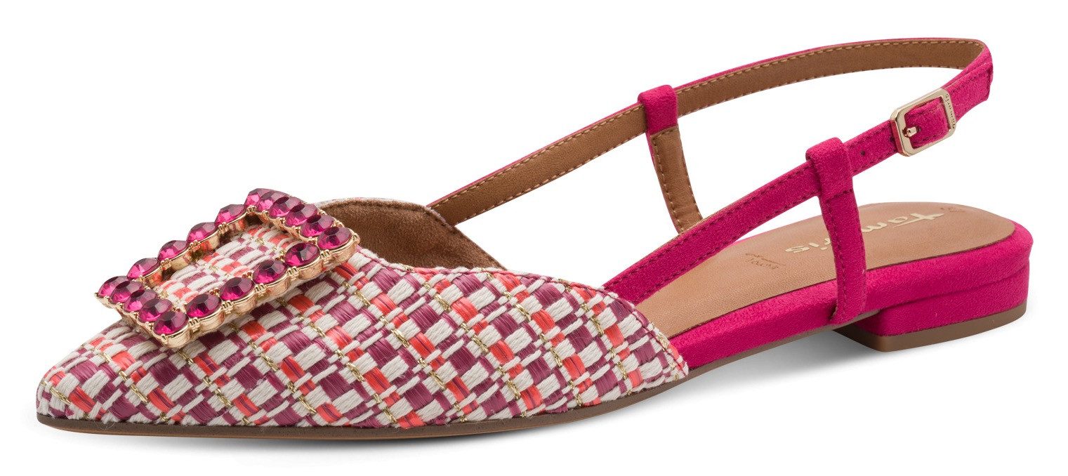 Tamaris Slingpumps Blockabsatz, Sommerschuh, Businesschuh in spitzer Form