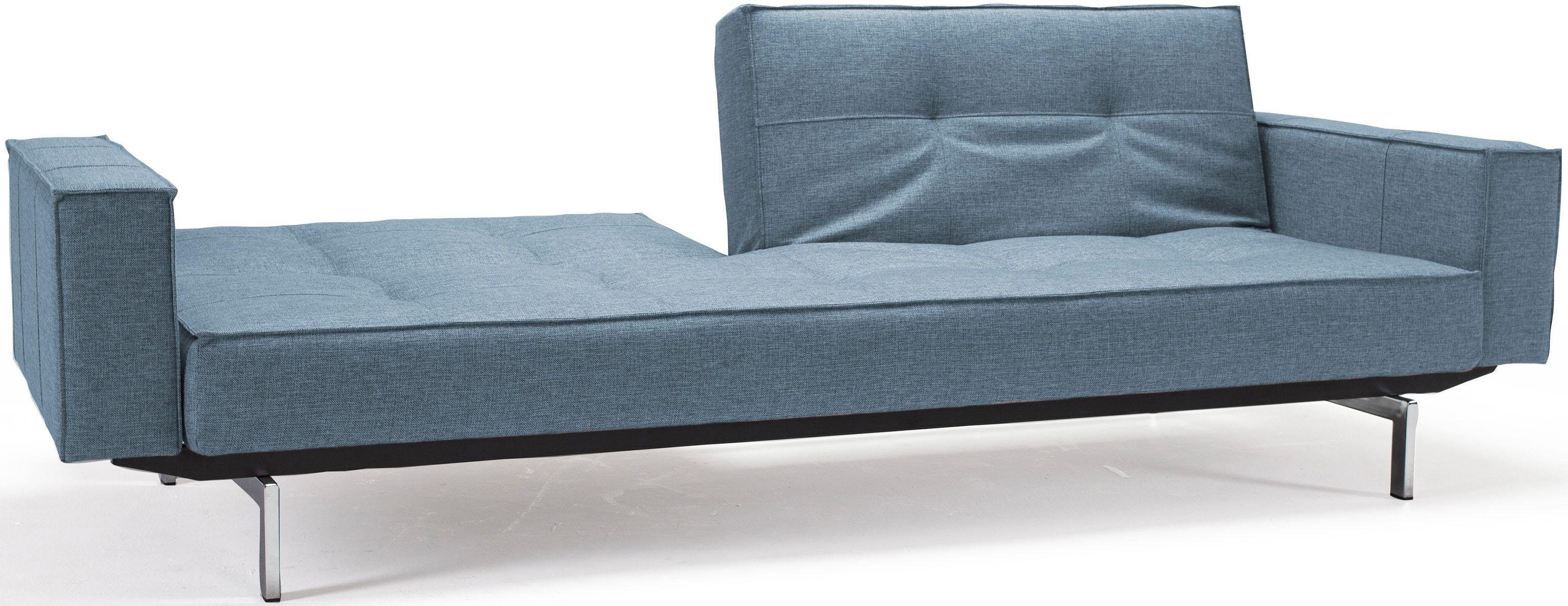 INNOVATION LIVING ™ Schlafsofa Splitback, einzeln verstellbare Rückenlehnen, bequem mit Federkern, mit chromglänzenden Beinen, in skandinavischen Design