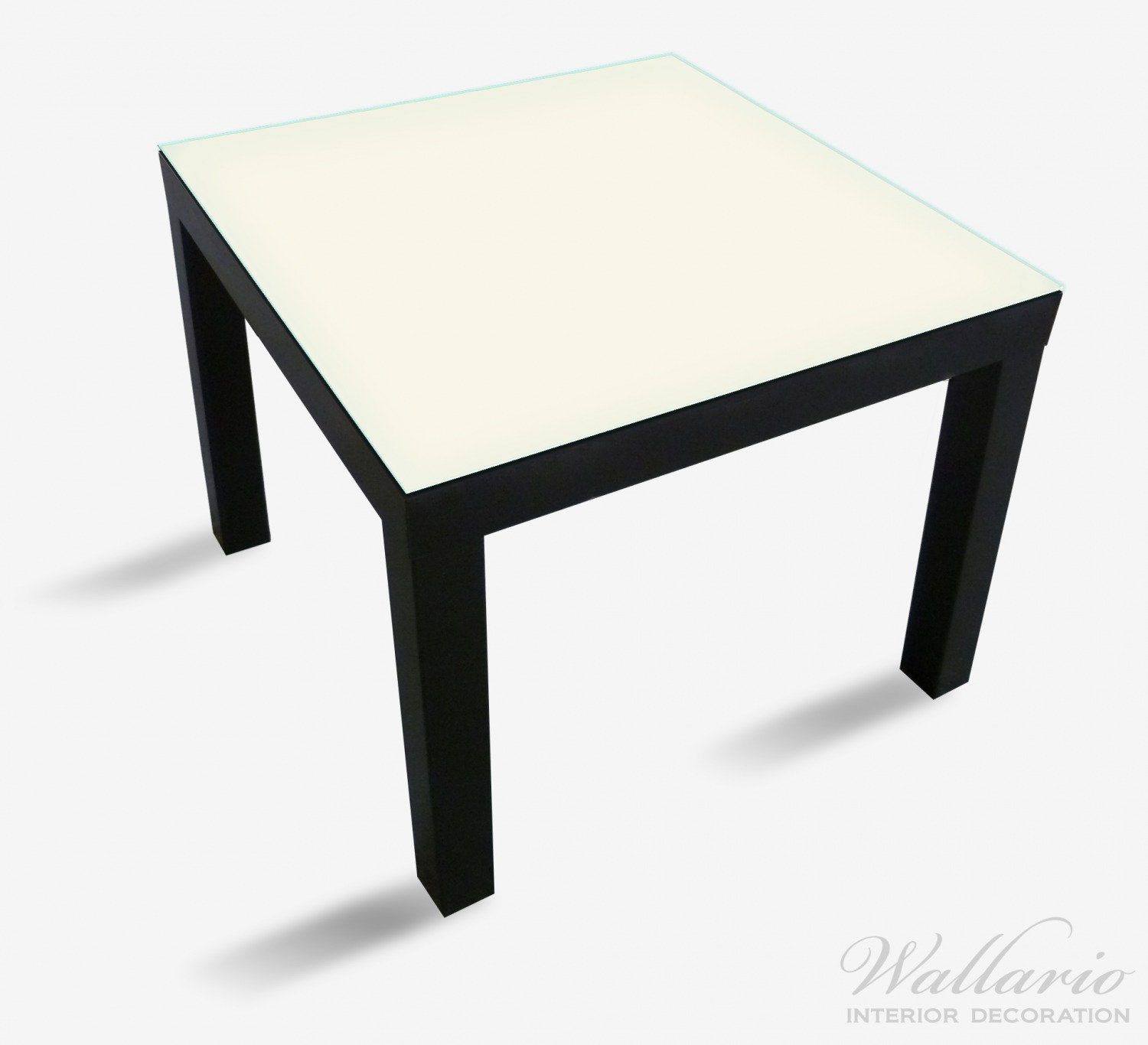 Wallario Tischplatte Beige (1 St), Lack Ikea geeignet Tisch für