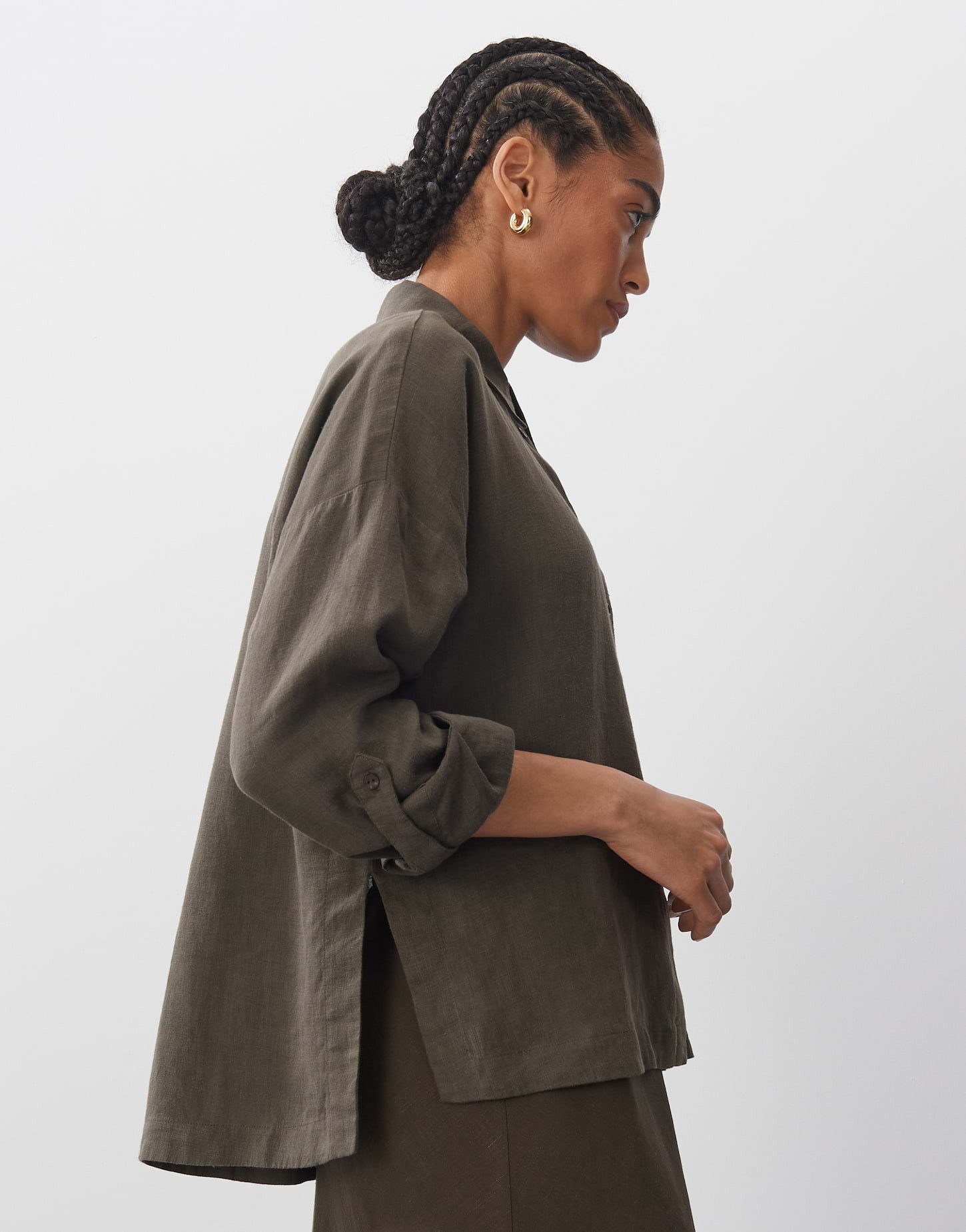 someday Langarmbluse Leinenbluse ZELINOLA