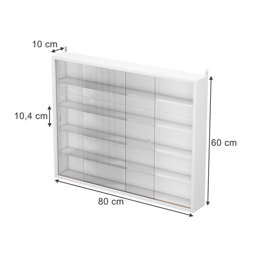 Vicco Hängevitrine Clario, Weiß, mit 4 Einlegeböden günstig online kaufen