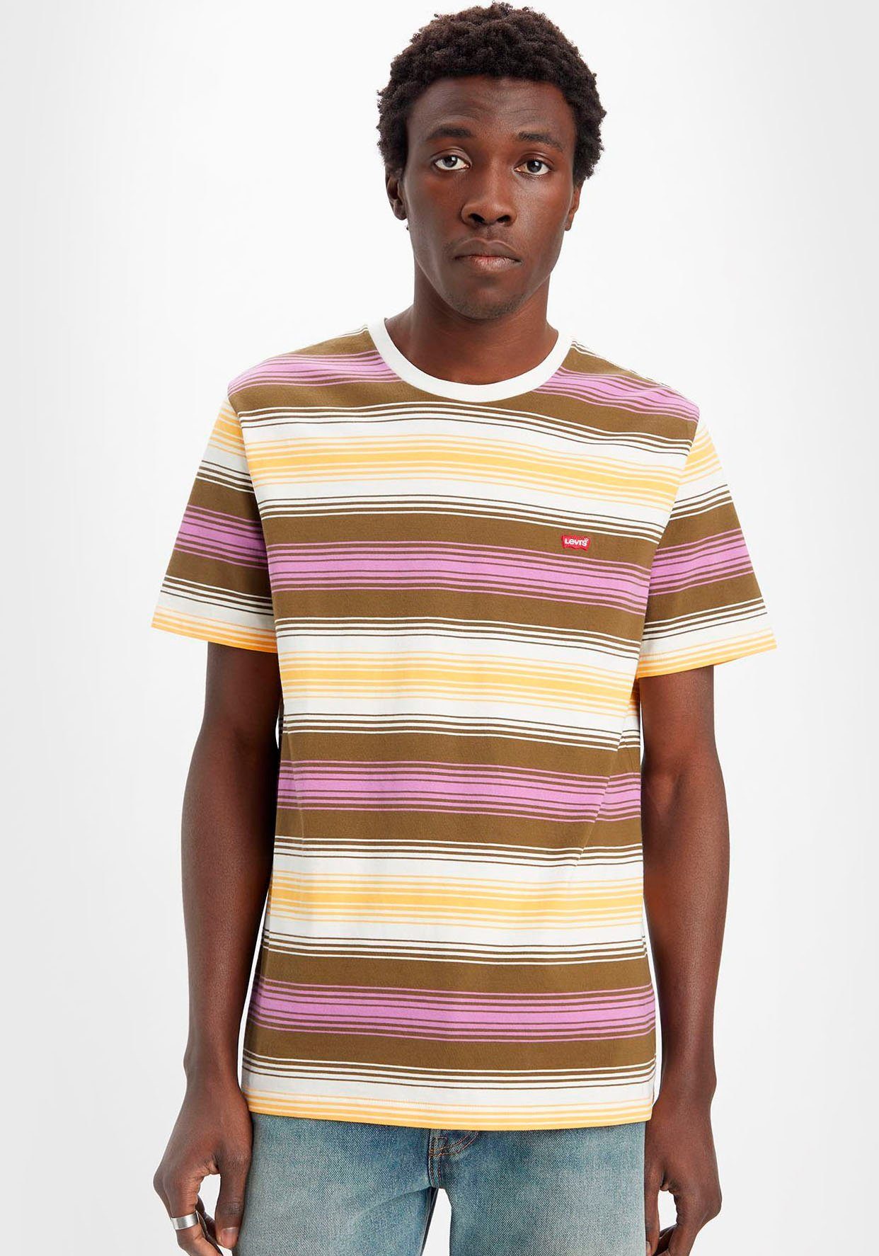 Levi's® Kurzarmshirt ORIGINAL HM TEE mit einem dezenten Levi's® Logo fizzy stripe