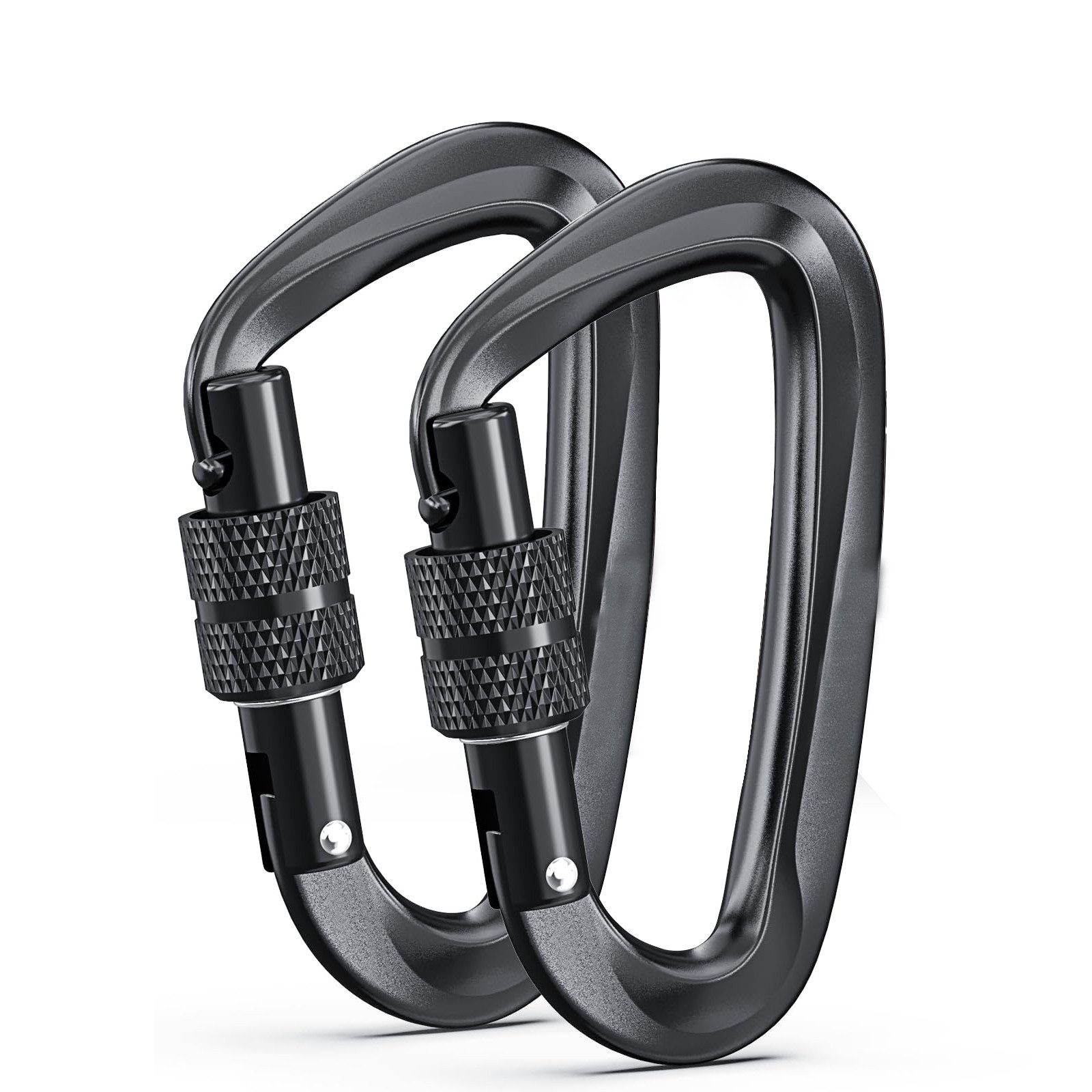 FOUORTUNATE-BEE Karabiner Karabiner mit 1200kg Belastbarkeit Schwerlast, (12KN Карабин Schraubverschluss, für Hängematten, Camping, Wandern, Rucksack)