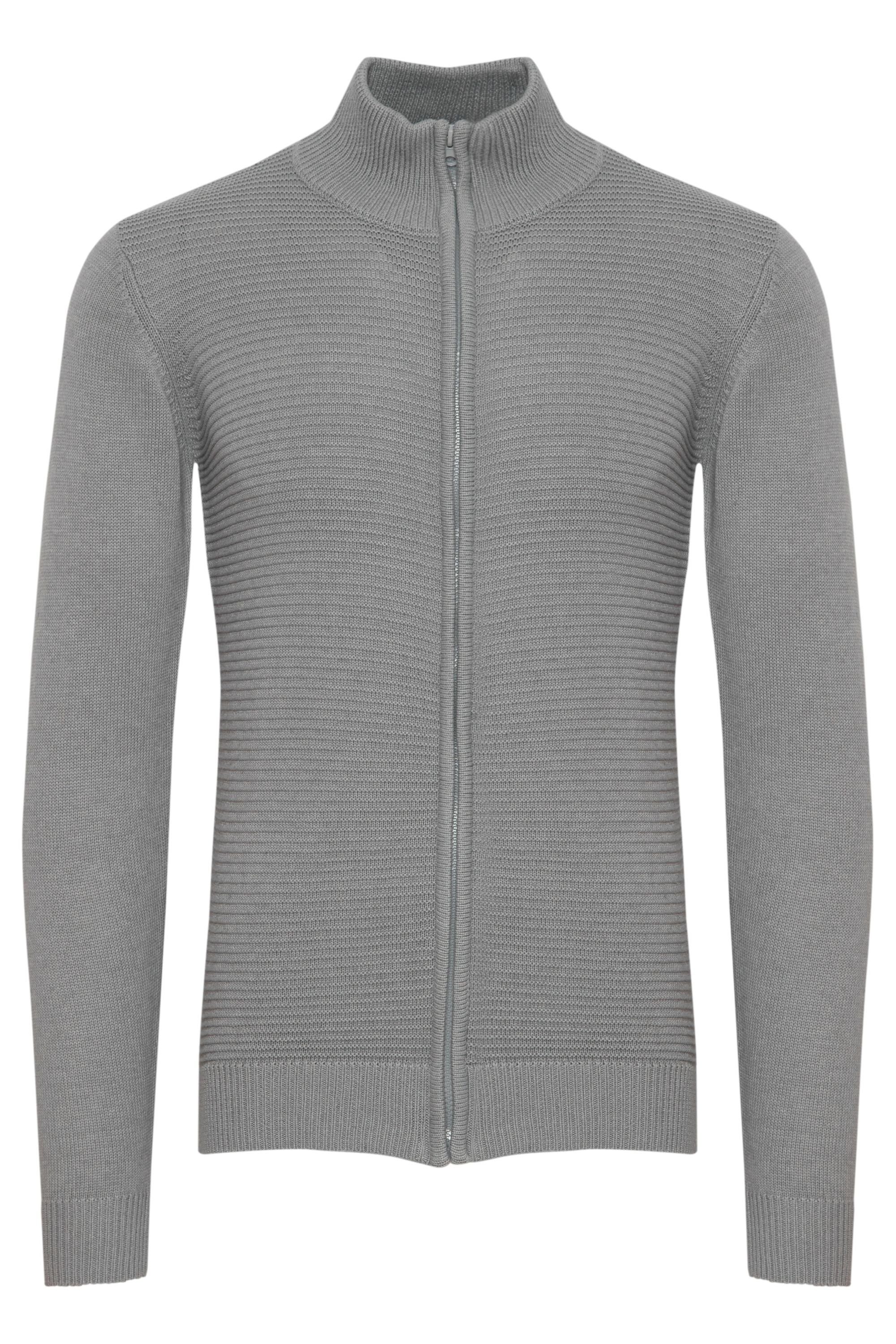 Indicode Strickjacke IDRickert Strickjacke (913) Grey Mix Feinstrick Light aus