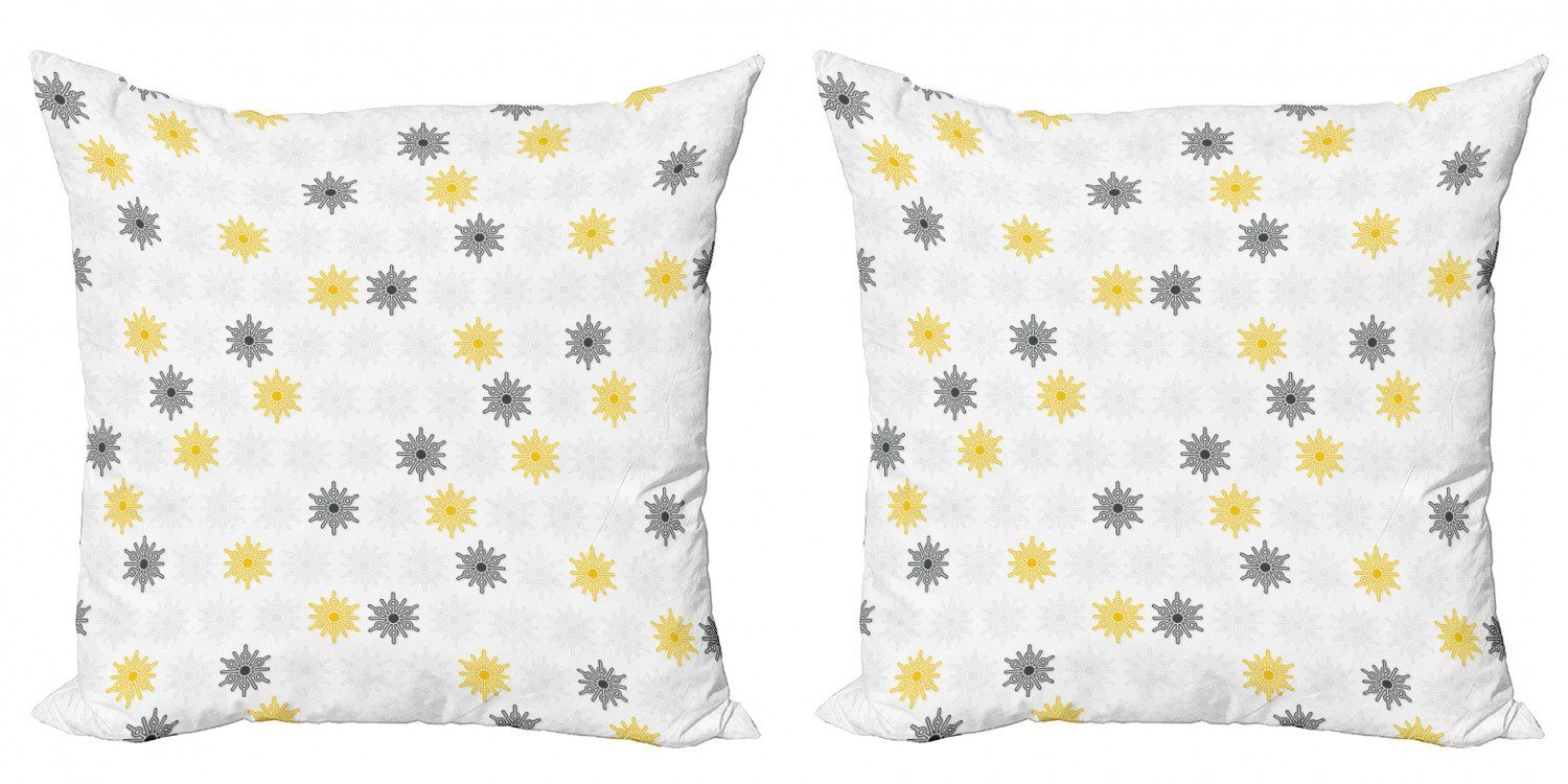 Modern (2 Accent Stück), marokkanisch Digitaldruck, Kissenbezüge Doppelseitiger Sun-Blumen-Punkte Abakuhaus